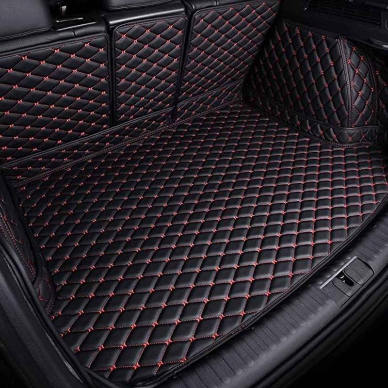 Kofferraummatte Cargo Teppich Kratzfest rutschfest Kofferraumschutz Zubehör für Bentley Continental GT Coupe 2018-2021,Black red von Xiaobinni