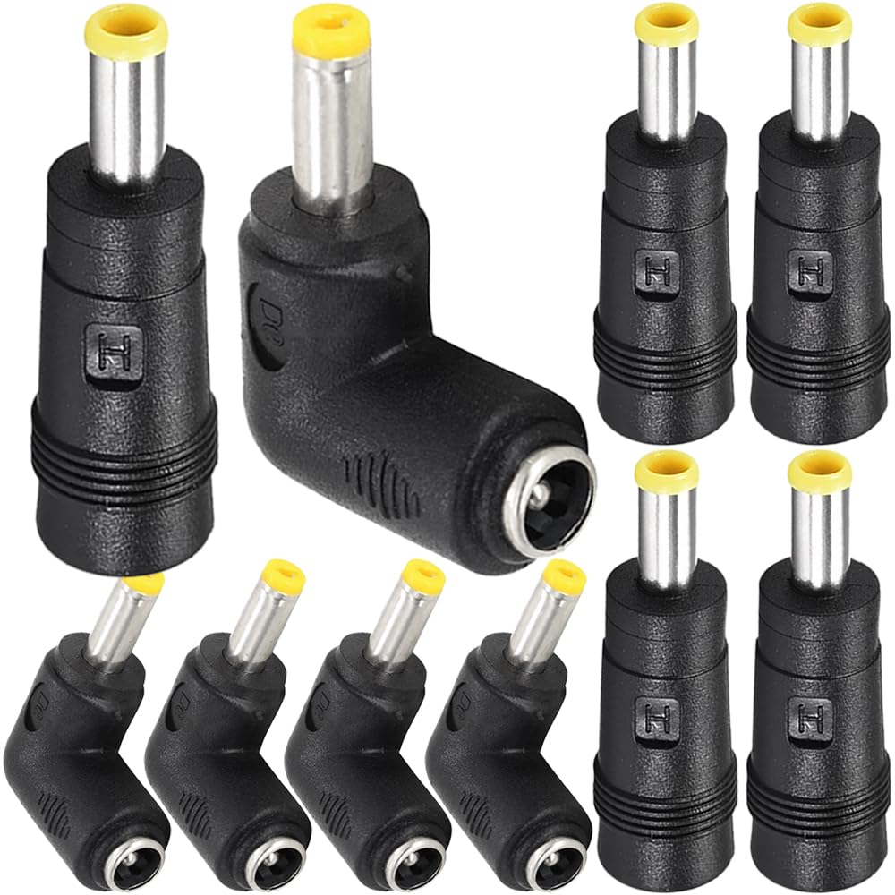 Xiatiaosann 5.5x2.1mm Buchse zu 4.8x1.7mm Stecker DC Power Converter Adapter & 90 Grad rechter Winkel 5.5x2.1mm Buchse zu 4.8x1.7mm Stecker DC Power Jack Connector für DC Kabel (10 Pack) von Xiatiaosann