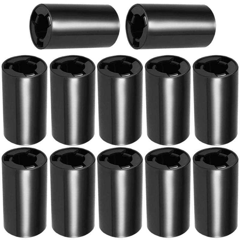 Xiatiaosann AA zu C Größe Batterie Adapter Case, Kunststoff AA zu C Batterie Konverter Storage Holder (Schwarz, 12 Pack) von Xiatiaosann