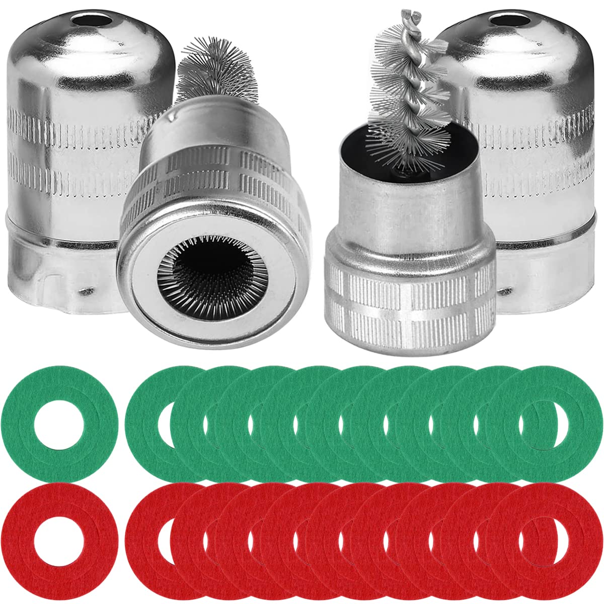 Xiatiaosann Batteriepol-Reinigungsbürste, Auto Batterie Klemmen Reiniger 2er-Pack, Anti-Korrosions-Faser-Waschmaschine 12 STÜCKE, Metallbatteriepol-Reinigungsbürste für Autoboot von Xiatiaosann