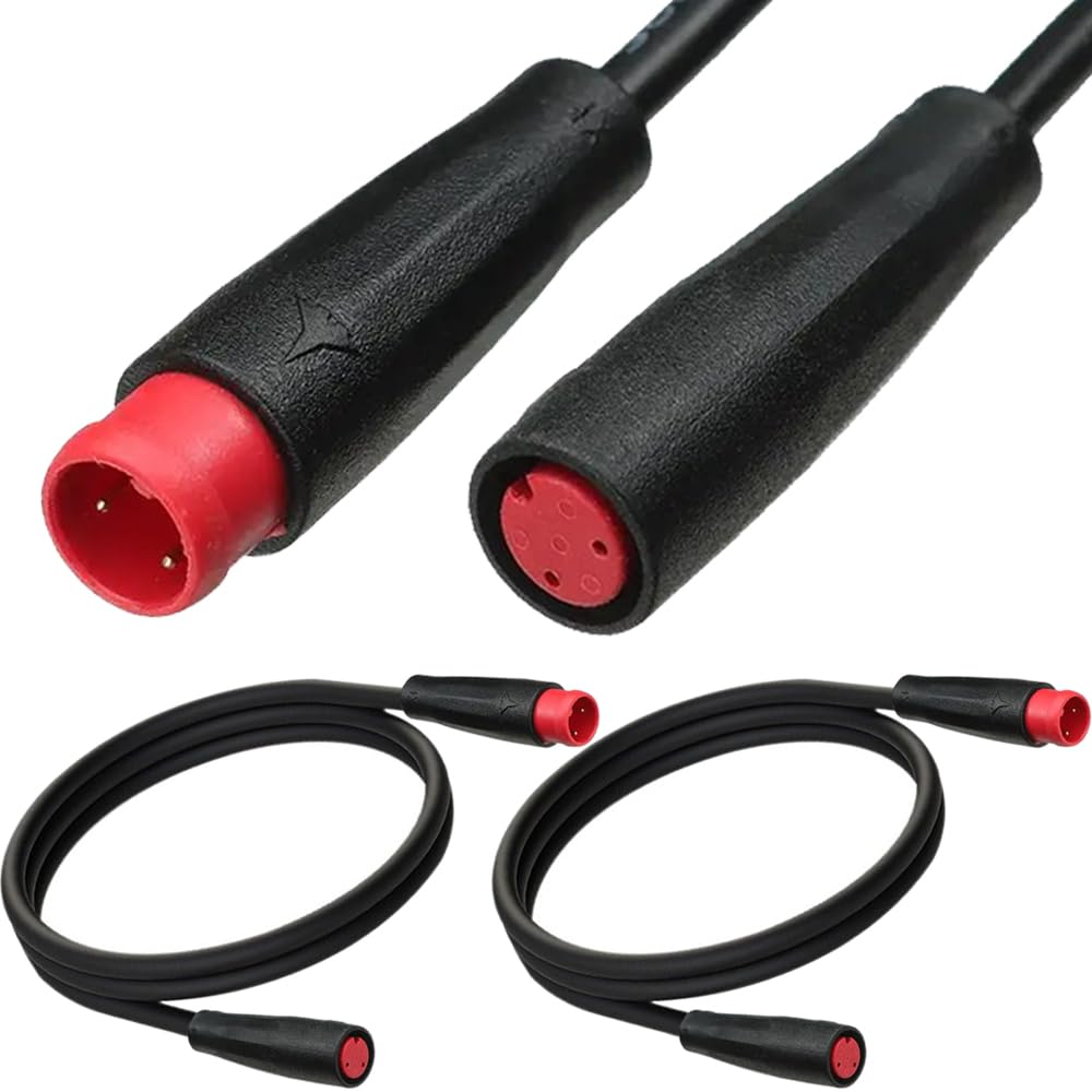 Xiatiaosann Ebike 2Pin Verlängerungskabel, Wasserdichtes Weiblich zu Männlich Elektrisches Fahrradkabel für Ebike Licht, Gang Sensor und Bremse in Ebike Modifikations Kit (2 Pack) von Xiatiaosann