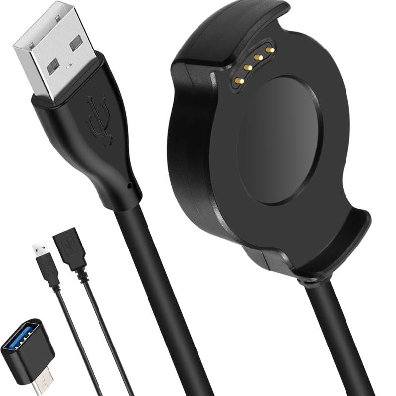 Xiatiaosann Ladegerät für Huawei Watch 2/2 Pro, USB-Ladedockkabel, Ersatz-Smartwatch-Zubehör-Netzkabel, Ladekabel mit Magnetfuß, 1 m, mit USB-auf-USB-C-Adapter von Xiatiaosann