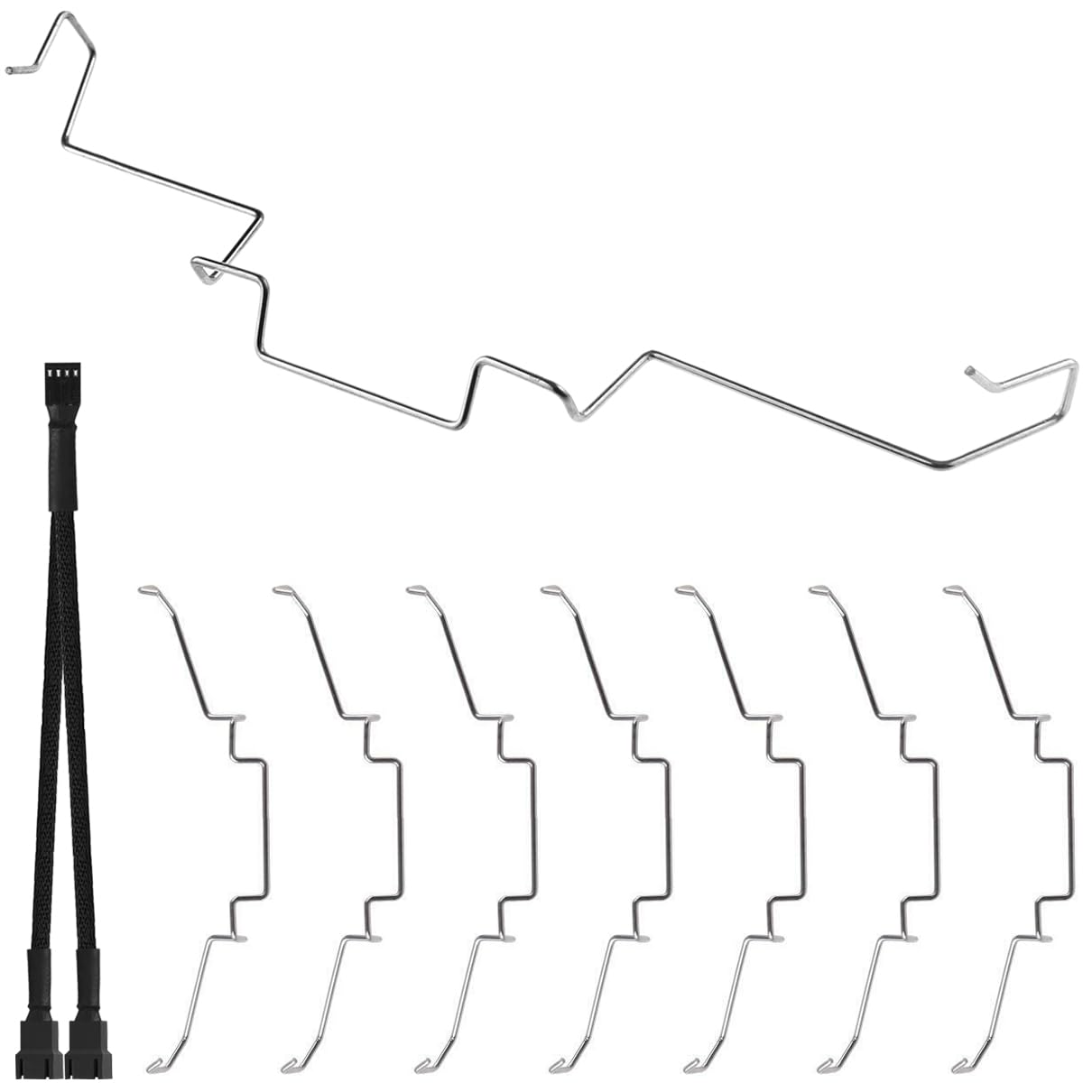 Xiatiaosann Lüfterschnalle, CPU-Kühler-clip, PC-Lüfterhaken, 12 cm, Drahtschnalle, oberer Haken, Befestigungsclip-Halterung für Computer-Mainboard-Lüfter-Kühlkörper, 8 Stück von Xiatiaosann