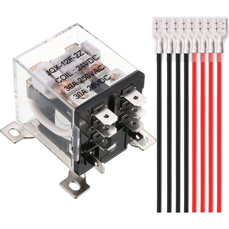 Xiatiaosann Relais 12V DC JQX-12F-2Z Spule 8 Pin Power Relais Elektromagnetisches Relais 30A DPDT 2NO 2NC, für Fernbedienung, automatisches Steuersystem von Xiatiaosann