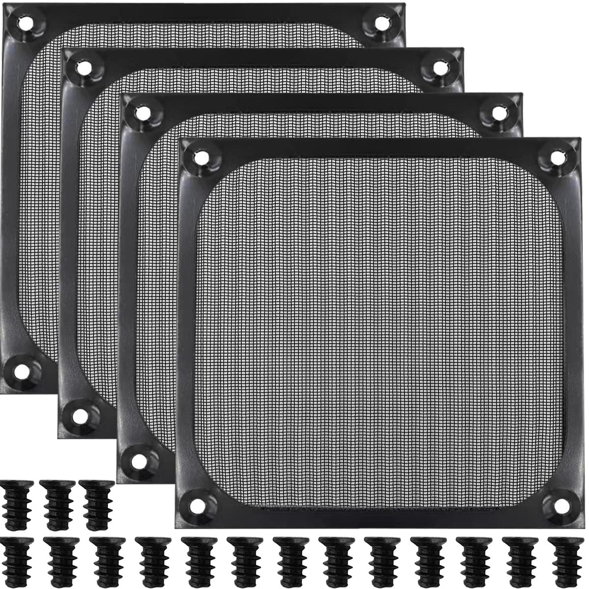 Xiatiaosann Staubfilter PC Gehäuse 120mm, Lüfterabdeckung, Computer PC Kühler Lüfter Lüftergitter Staubfilter Filtermatte Gehäuselüfter, 4 Stück von Xiatiaosann