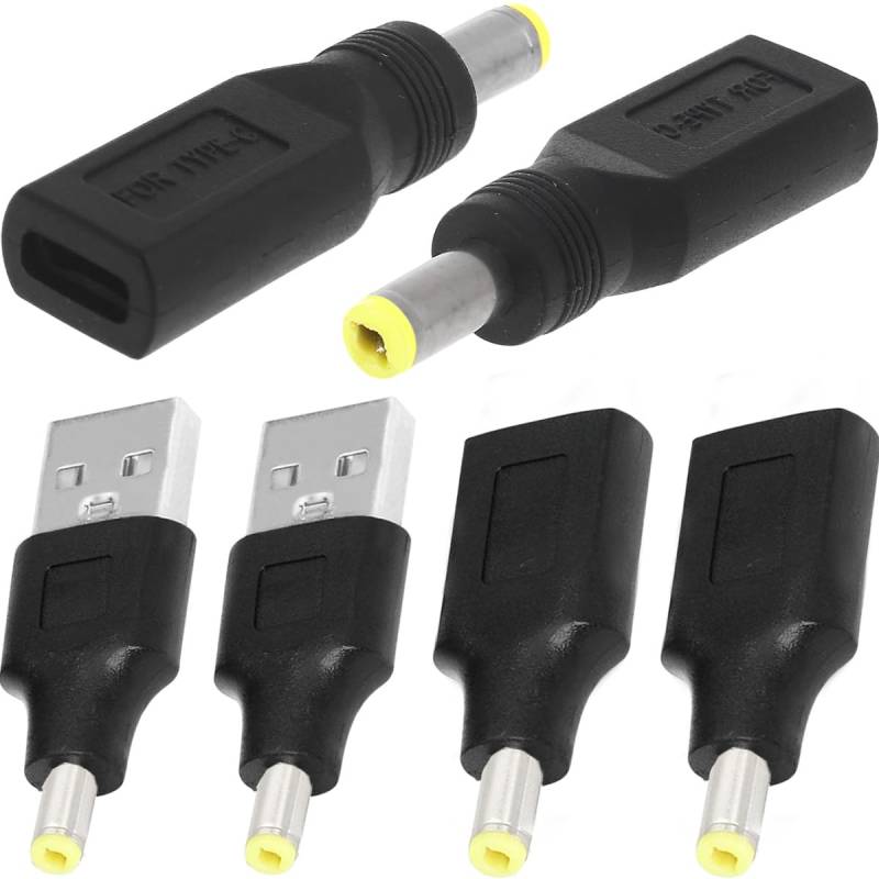 Xiatiaosann USB A 5,5 x 2,5 mm auf DC-Netzadapter, USB A auf DC-Adapter für 5-V-Hohlraum-Netzstecker, Ladekabel, USB C auf DC-Konverter Anschlussbuchse, Netzteil für Audio, Router, Schreibtischlampe von Xiatiaosann