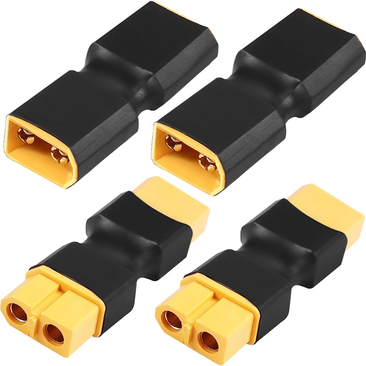 Xiatiaosann XT60 Stecker Weiblich Adapter Kupplung für Lipo Akku Battery Ladegerät Adapterkabel, Drohnenauto, XT60-Steckerbuchse ohne Kabelumwandlung, 4 Stück von Xiatiaosann