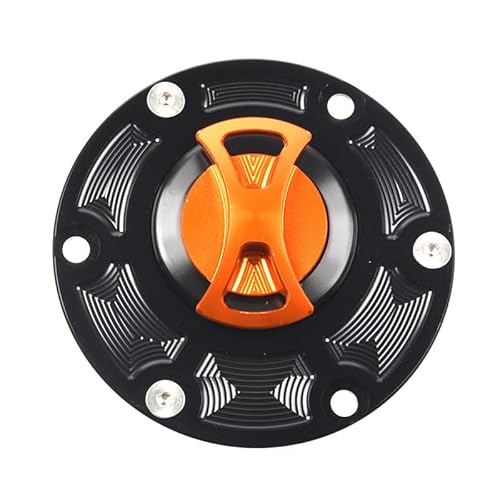 Xiayao Motorrad Tankdeckel Für Aytona 600 650 675 955i Für T595 Für Tiger 1050 800 800XC Für TT600 Motorrad Tankdeckel Abdeckung Zubehör(Orange) von Xiayao