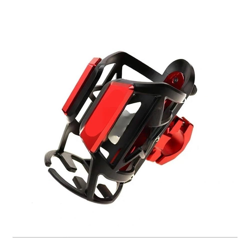 Xiayao Universal Motorrad Getränkehalter Motor Fahrrad Getränkehalter Für Roller Wasserflasche Montieren Aluminiumlegierung Verstellbarer Tassenstänr(Red) von Xiayao