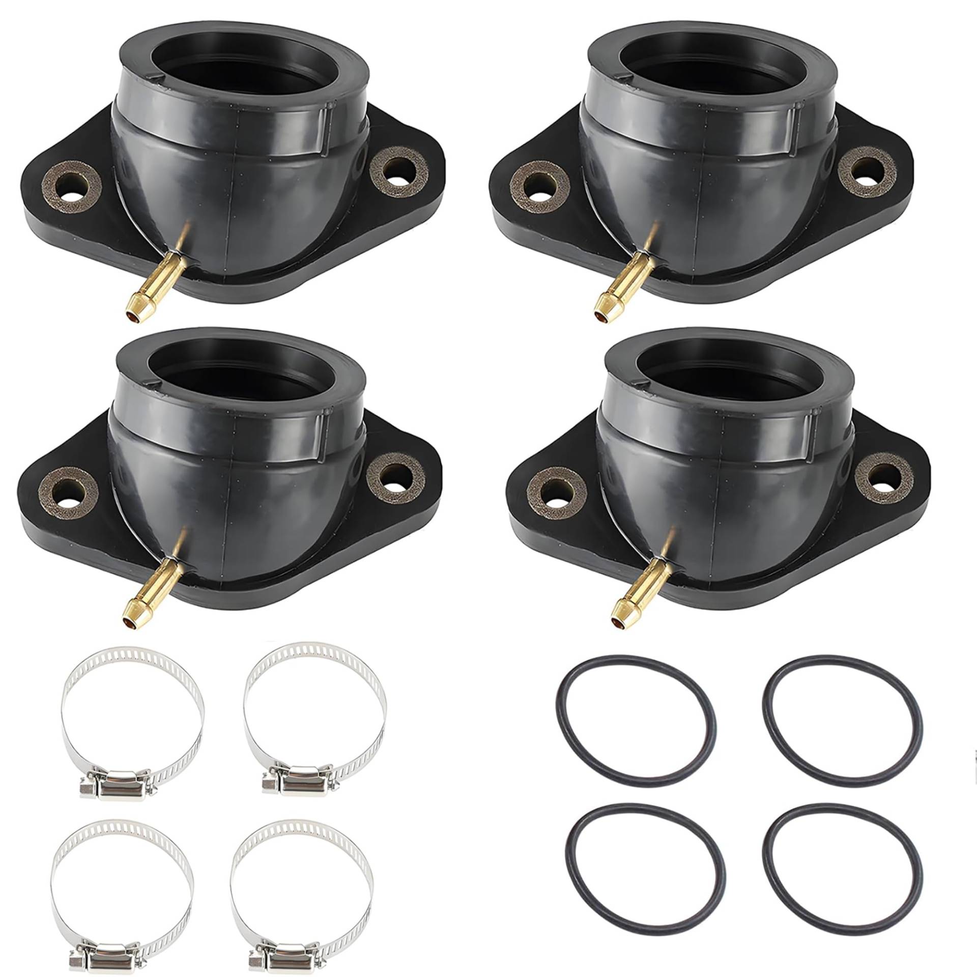 Vergaser Ansaugstutzen Satz, Ansauggummi, Motorrad Ansaugkrümmer, Motorrad Ansaugmanschette, Vergaser Schnittstelle Adapter Gummi mit Dichtung O-Ring für Yamaha XV 535 Virago XV535 1988-1998 von Xiciki