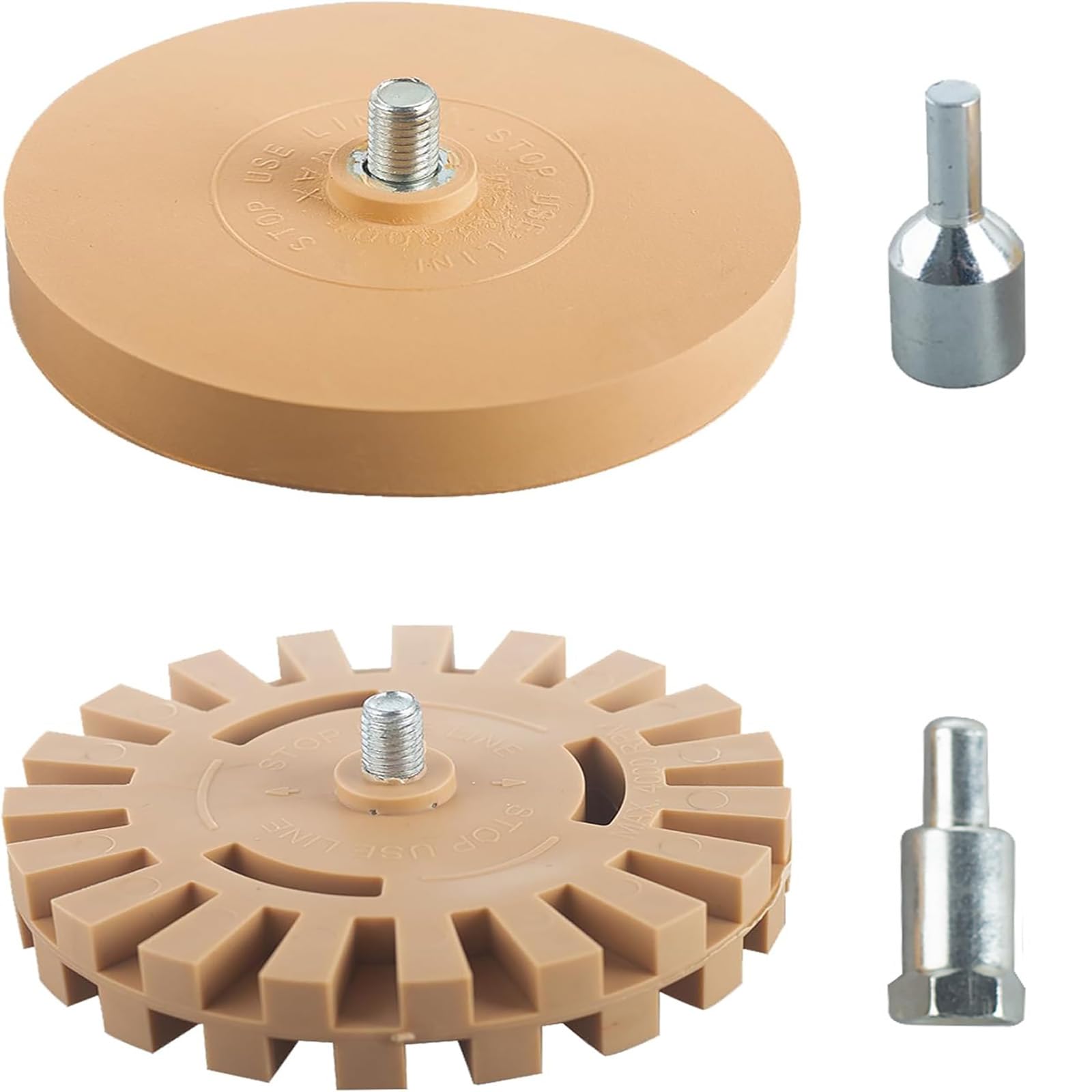 Xiciki 2 Stück Folienradierer Radierscheibe Gummiradierer Aufkleber Gummi Aufkleber Entferner Folienradierer Akkuschrauber von Folien und Aufklebern für Oder Auto (100mm + 88mm) von Xiciki