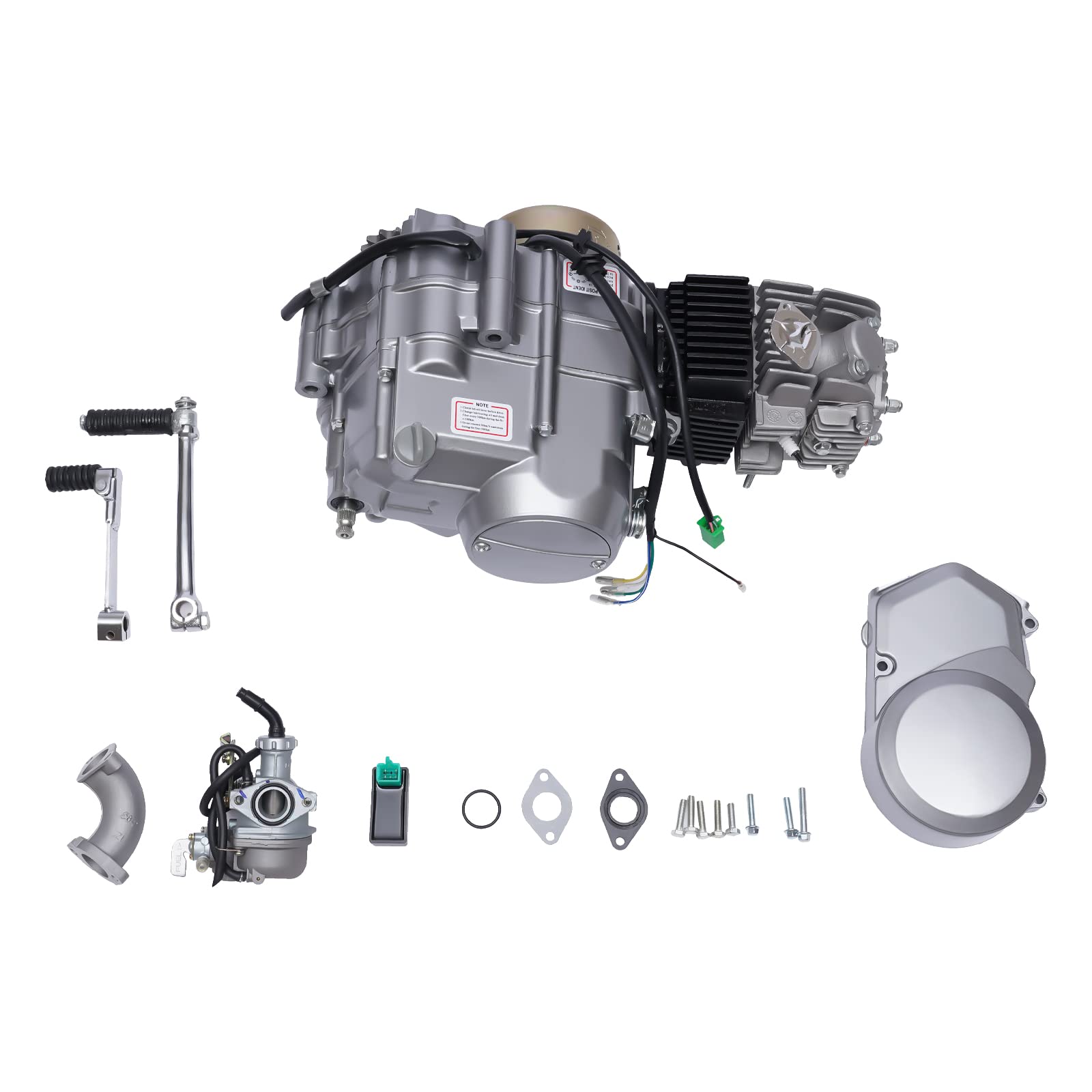 125cc 4-Takt Benzinmotor Kit, Semi-Automatischer Motor mit Elektrostarter und Handkupplung, Geeignet für ATV Quad Dirt Pit Bike, Kompatibel mit CRF50, CRF70, XR50, CT70, CT90, CT110 und mehr von Xigner