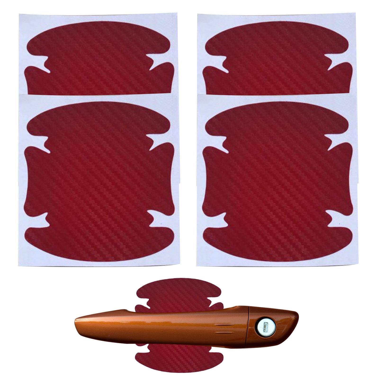 Ximan Carbonfaser für Auto, 4 Schutzfolien, Carbonfaser, selbstklebend, für Türgriff, Seitenschutz von Ximan