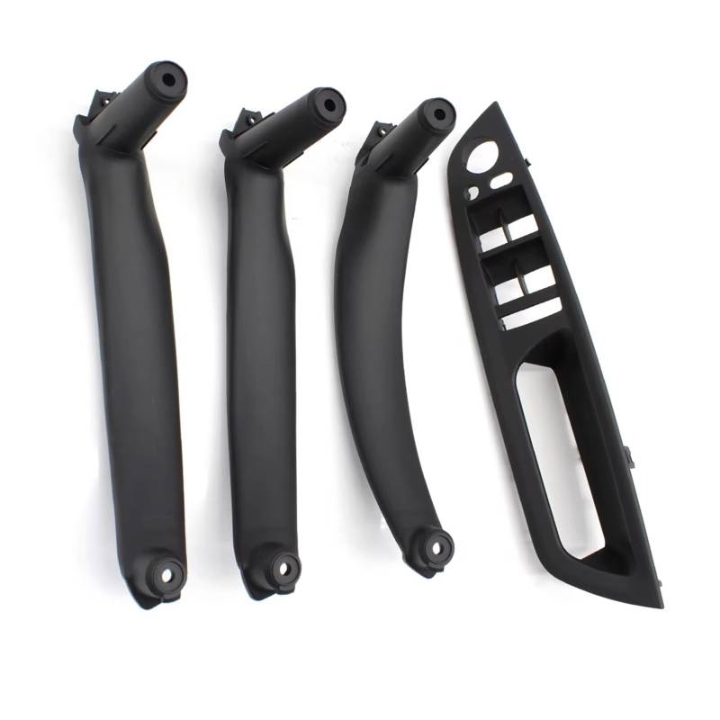 Auto Innentürgriff 4PCS Set Auto Front Fahrer Tür Griff Armlehne Abdeckung Innen Tür Pull Griff Panel Trim Abdeckung Für X5 Für X6 Für E70 Für E71 2007-2013 Auto Türgriff Innen(Black RHD 4PCS Set) von XingPuBhD