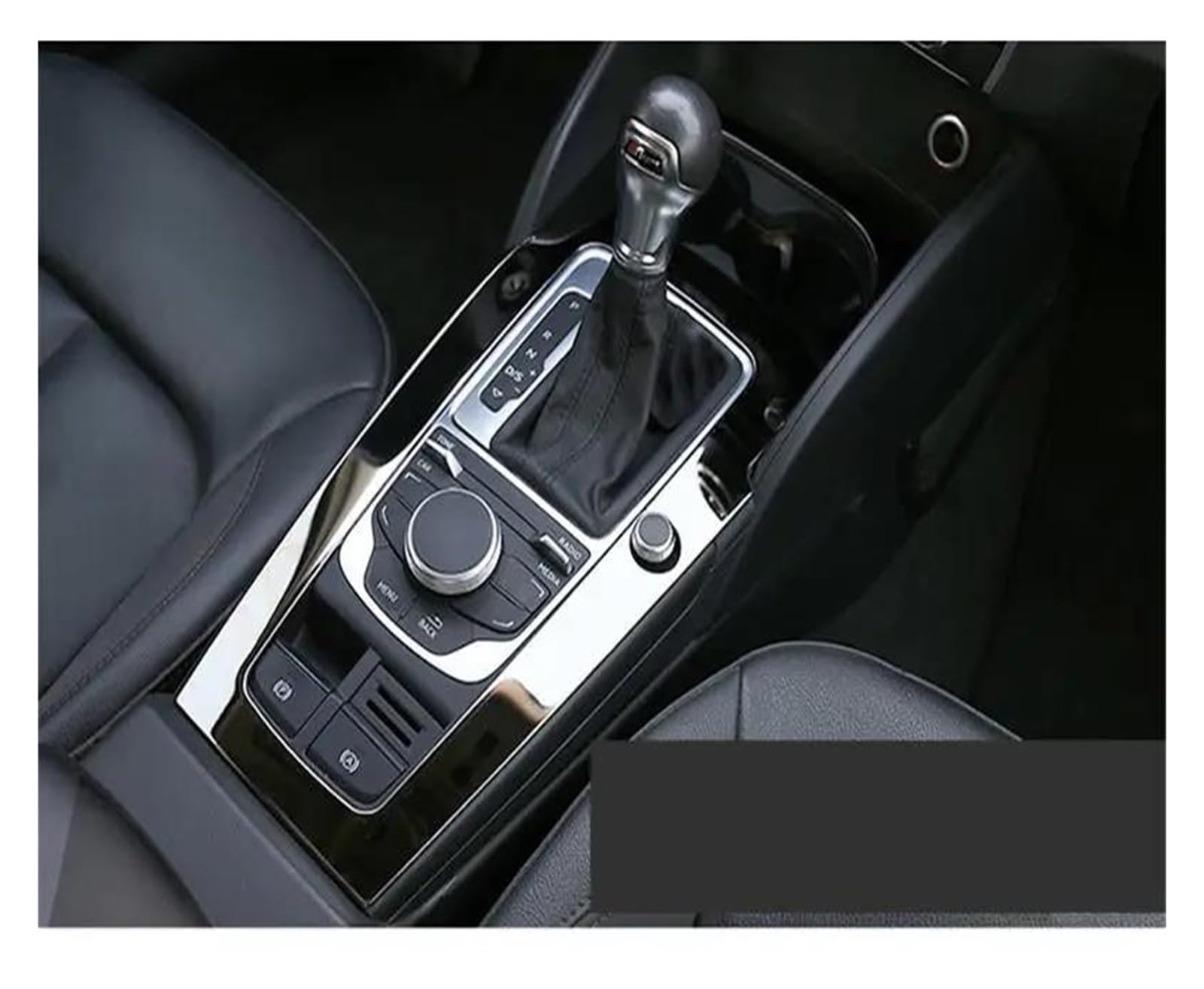 Auto Schalttafelverkleidung Für A3 8V LHD Auto Konsole Getriebe Shift Panel Abdeckung Trim Wasser Tasse Aufkleber Streifen Blau Farbe Form Edelstahl(2) von XingPuBhD