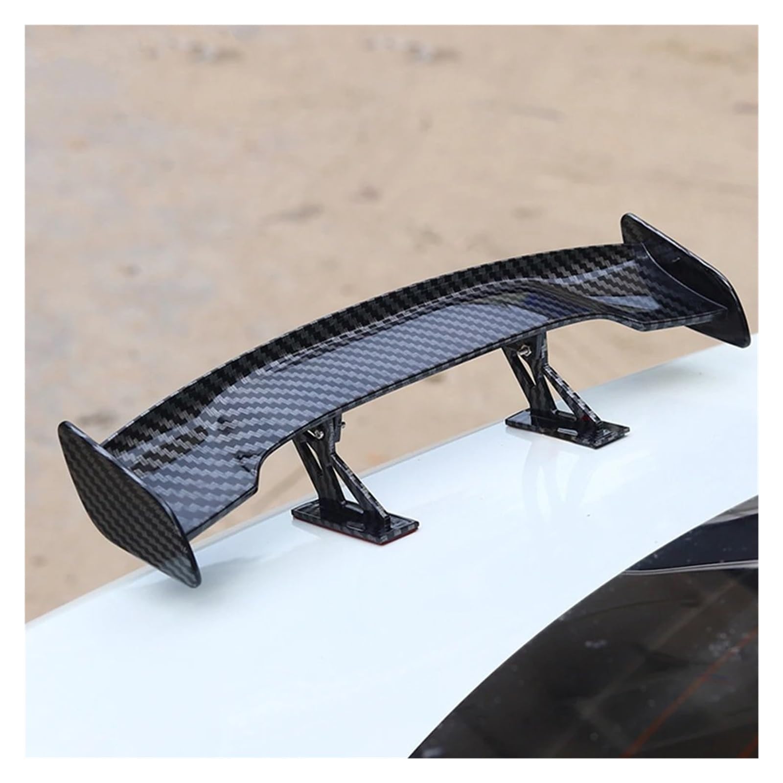 Auto Spoiler Wing Auto Universal Für Mini Spoiler Heckflügel Carbon Look Für Mini Modifizierte Heckflügel Modell Auto Styling Dekoration Auto Zubehör Spoiler Flügel(Large Carbon Fiber) von XingPuBhD