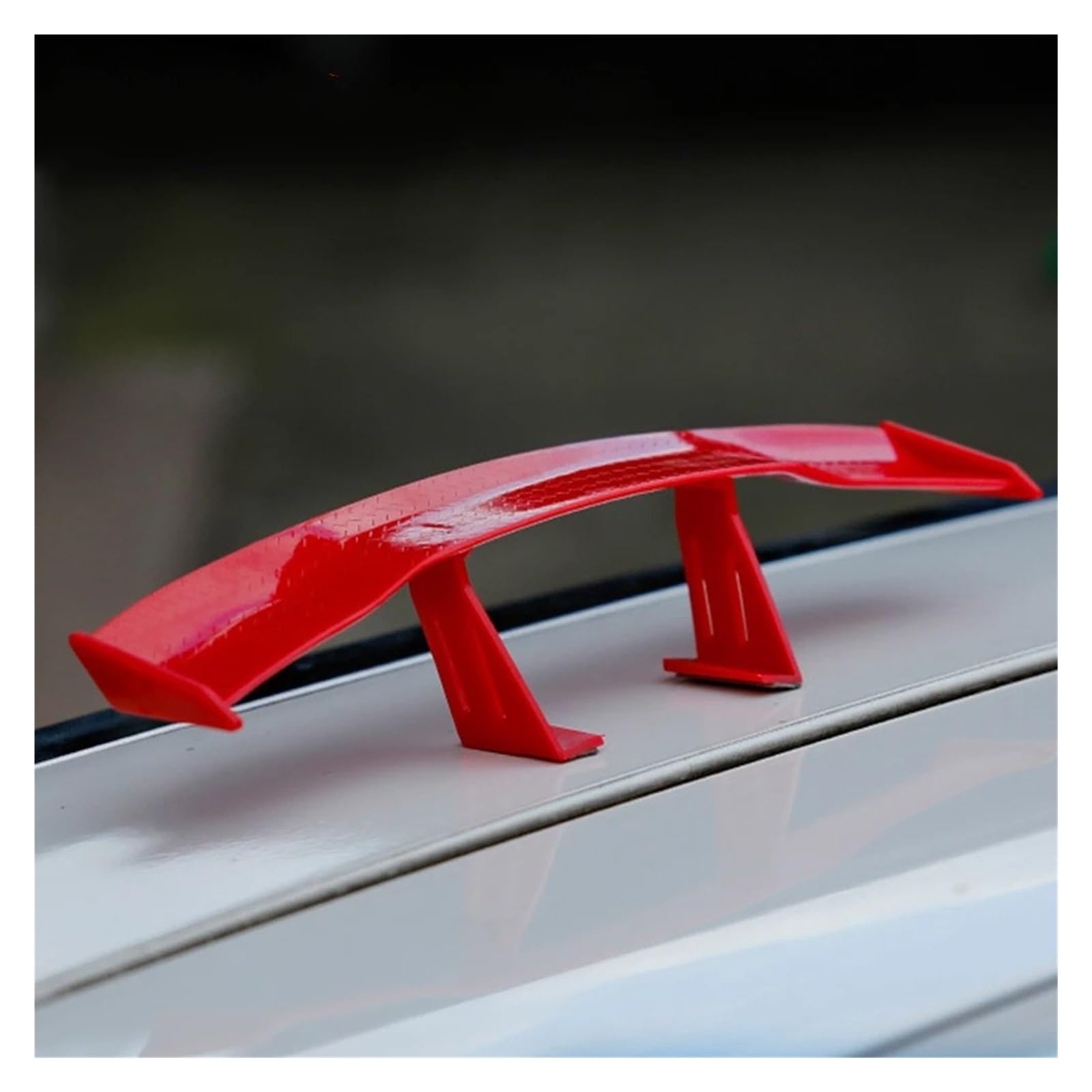 Auto Spoiler Wing Auto Universal Für Mini Spoiler Heckflügel Carbon Look Für Mini Modifizierte Heckflügel Modell Auto Styling Dekoration Auto Zubehör Spoiler Flügel(Small red) von XingPuBhD