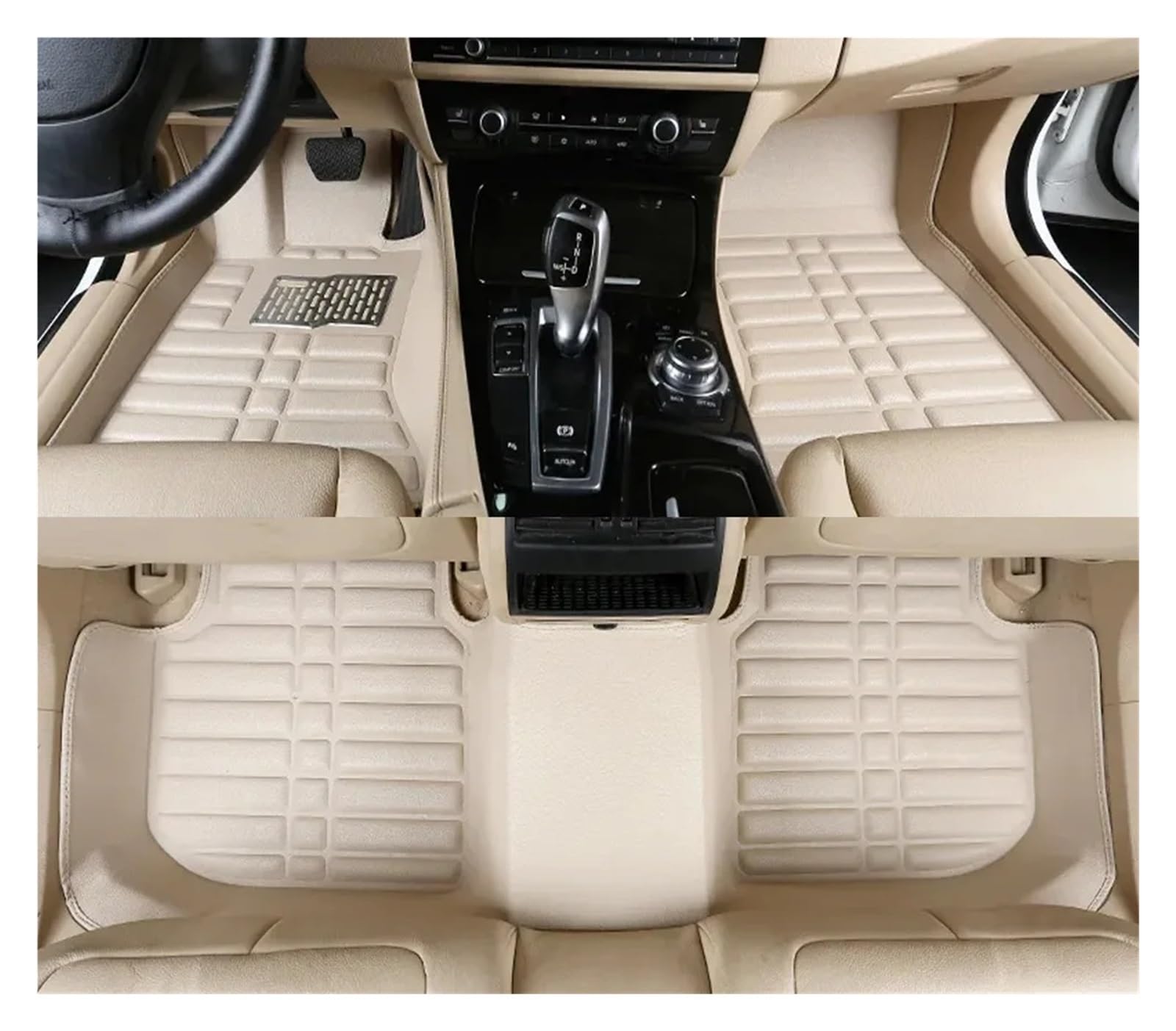 Automatten Auto-Bodenmatte Fußteile Abdeckungen Lederverkleidung Für Sail 3 Für MK3 2015 2016 2017 2018 2019 2020 2021 2022 Auto FußMatten(LHD-Beige) von XingPuBhD