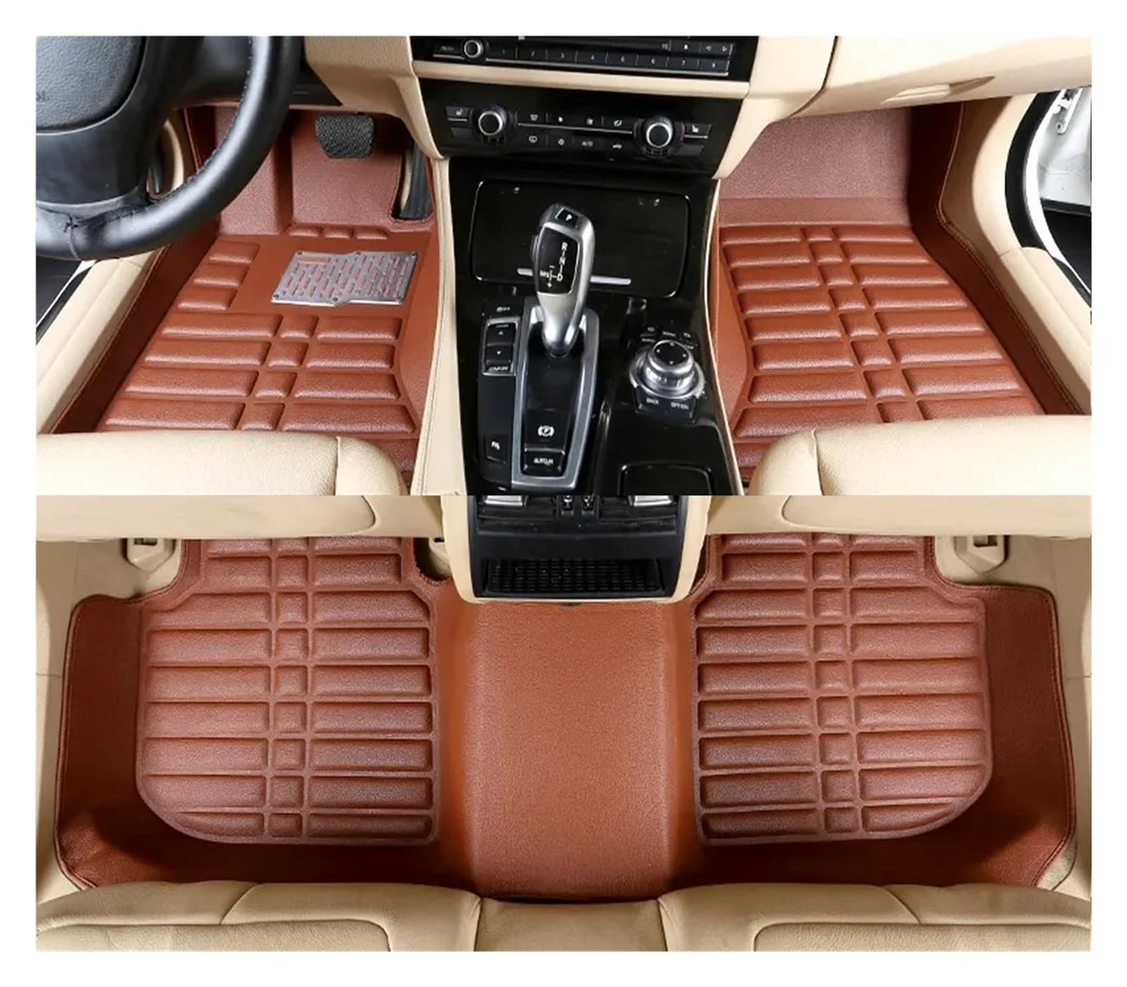 Automatten Auto-Bodenmatte Fußteile Abdeckungen Lederverkleidung Für Sail 3 Für MK3 2015 2016 2017 2018 2019 2020 2021 2022 Auto FußMatten(LHD-Brown) von XingPuBhD