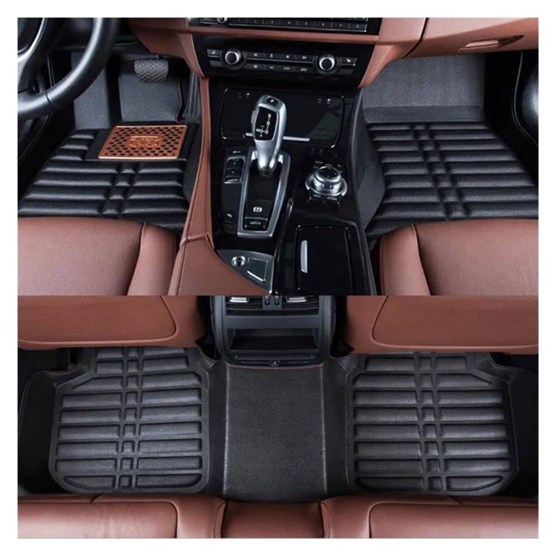 Automatten Auto-Bodenmatten-Fußteilabdeckungen Leder-Panel-Liner Für Kia Für Sportage 3 SL 2011 2012 2013 2014 2015 2016 Auto FußMatten(LHD-Brown) von XingPuBhD