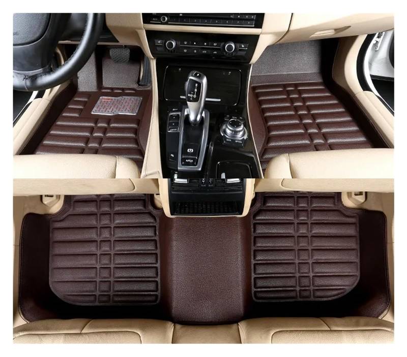 Automatten Auto-Bodenmatten-Fußteilabdeckungen Lederverkleidung Für Nissan Für X-Trail Für T31 Für XTrail Für Rogue 2007 2008 2009 2010 2011 2012 Auto FußMatten(LHD-Dark Brown) von XingPuBhD