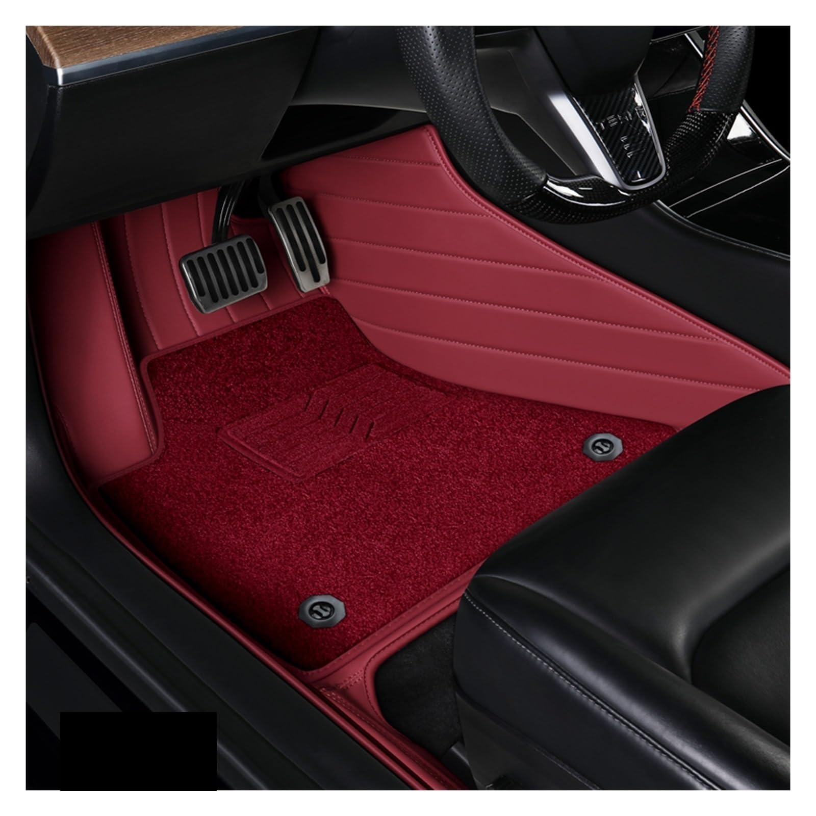 Automatten Auto-Fußmatten Auto-Fußmatten Komplettes Set Innenausstattung Für A7 2019 2020 2021 2022 Auto FußMatten(Wine Red) von XingPuBhD