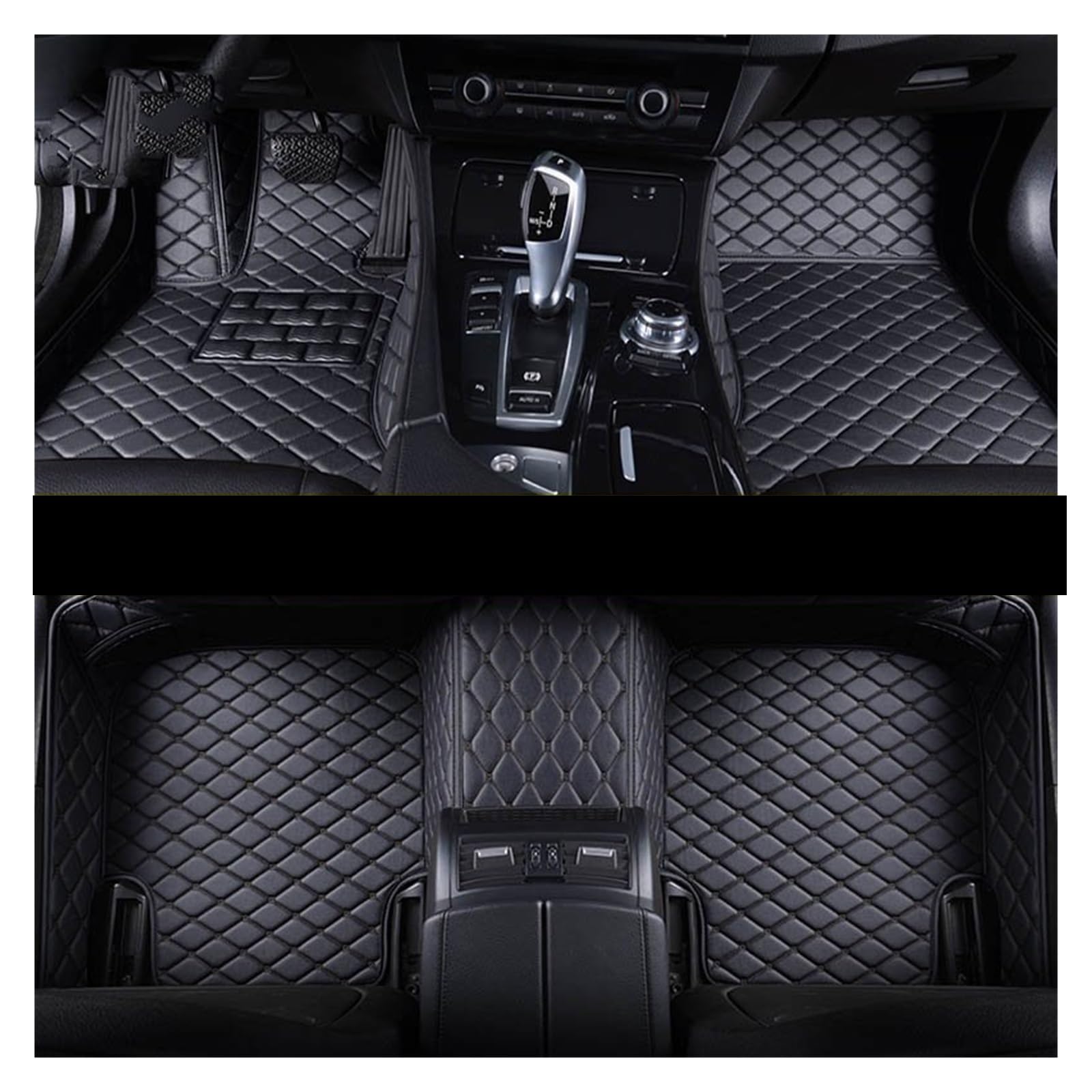 Automatten Auto-Fußmatten Teppichbodeneinlagen Leder Für Geely Für GC2 Für GC5 Für GC6 Für GC7 Für GX2 Auto FußMatten(All Black) von XingPuBhD