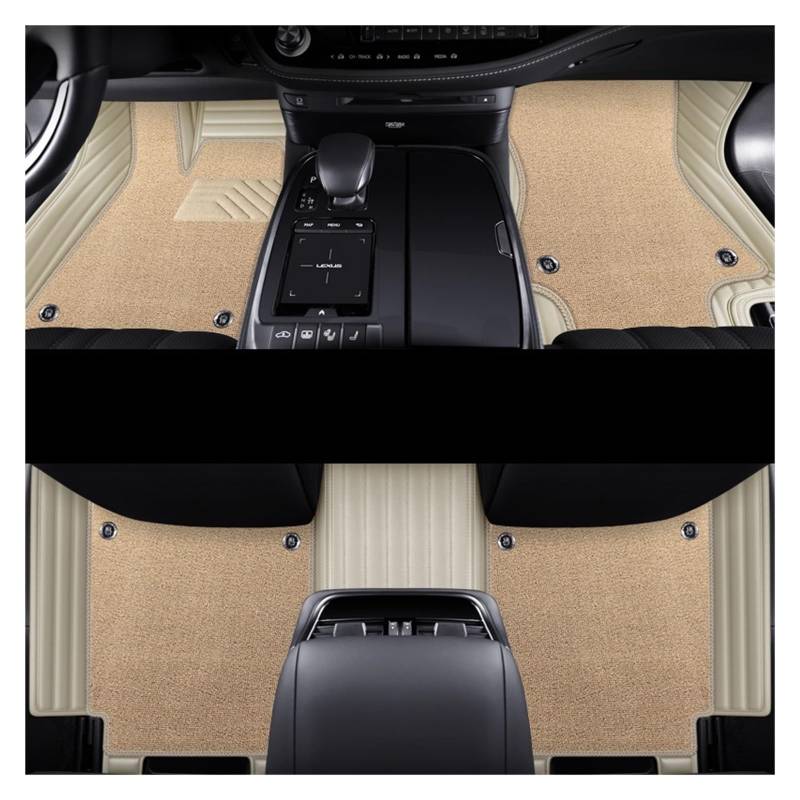 Automatten Auto-Fußmatten Teppiche Styling Innenausstattung Für Range Für Rover Für Sport 2014 2016 2018 2020 2021 Auto FußMatten(Double beige1) von XingPuBhD