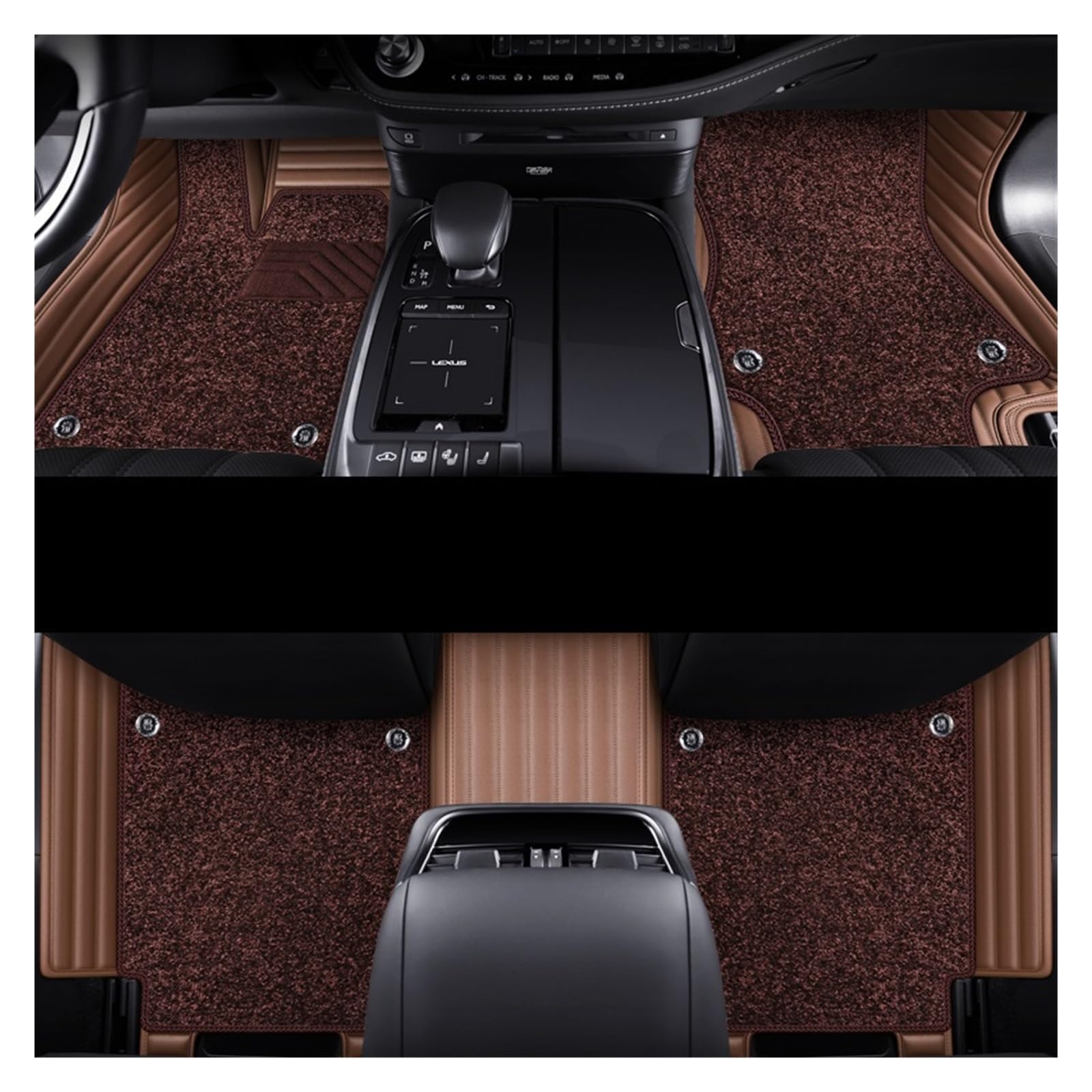 Automatten Auto-Fußmatten Teppiche Styling Innenausstattung Für Range Für Rover Für Sport 2014 2016 2018 2020 2021 Auto FußMatten(Double brown2) von XingPuBhD