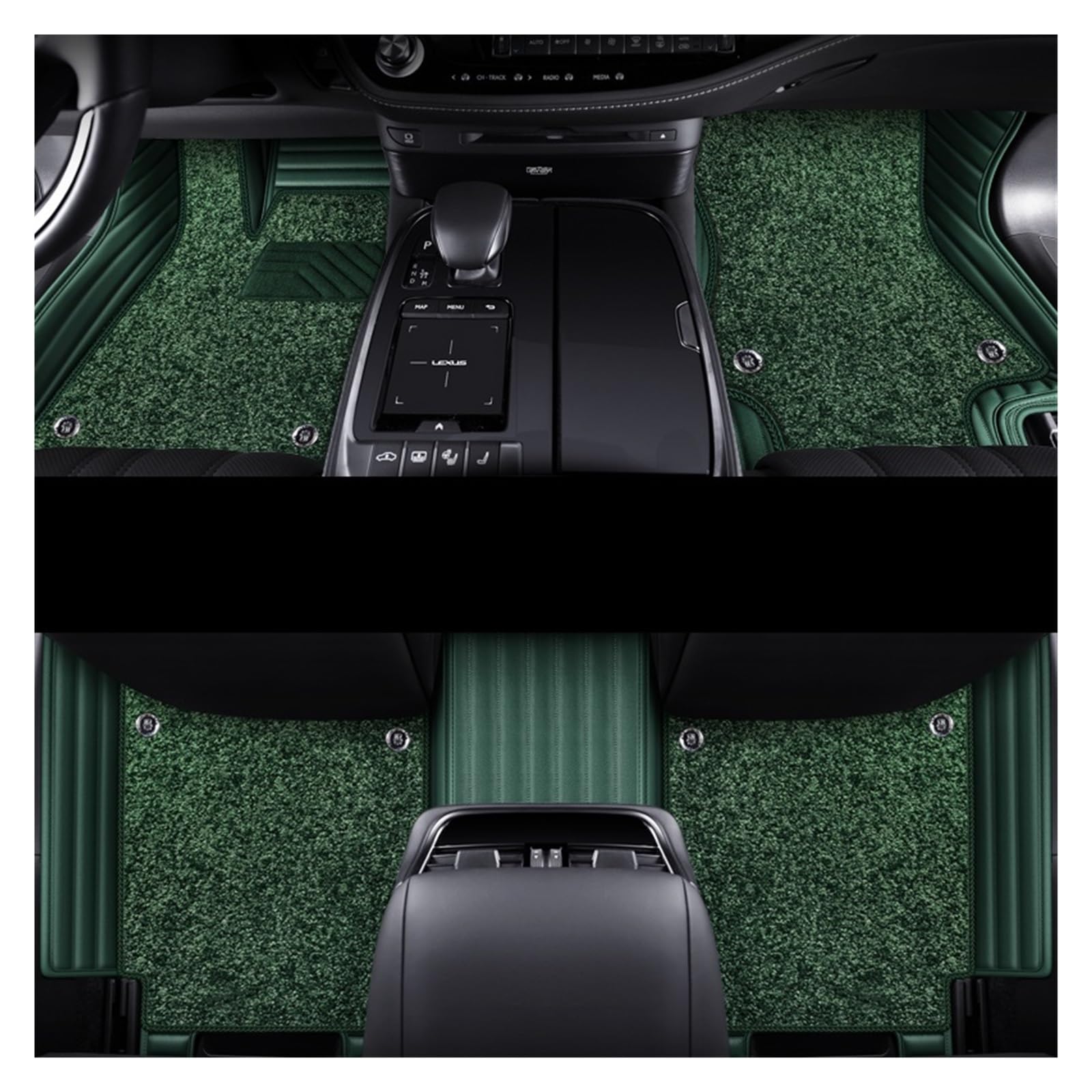 Automatten Auto-Fußmatten Teppiche Styling Innenausstattung Für Range Für Rover Für Sport 2014 2016 2018 2020 2021 Auto FußMatten(Double green2) von XingPuBhD