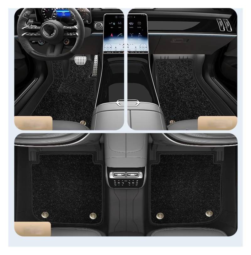 Automatten Kompletter Satz Leder-Autofußmatten Auto-Innenraummatte Für A6 Für C7 Für Allroad 2007 2008 2009 2010 2011 2012 Auto FußMatten(A 7 PCS) von XingPuBhD