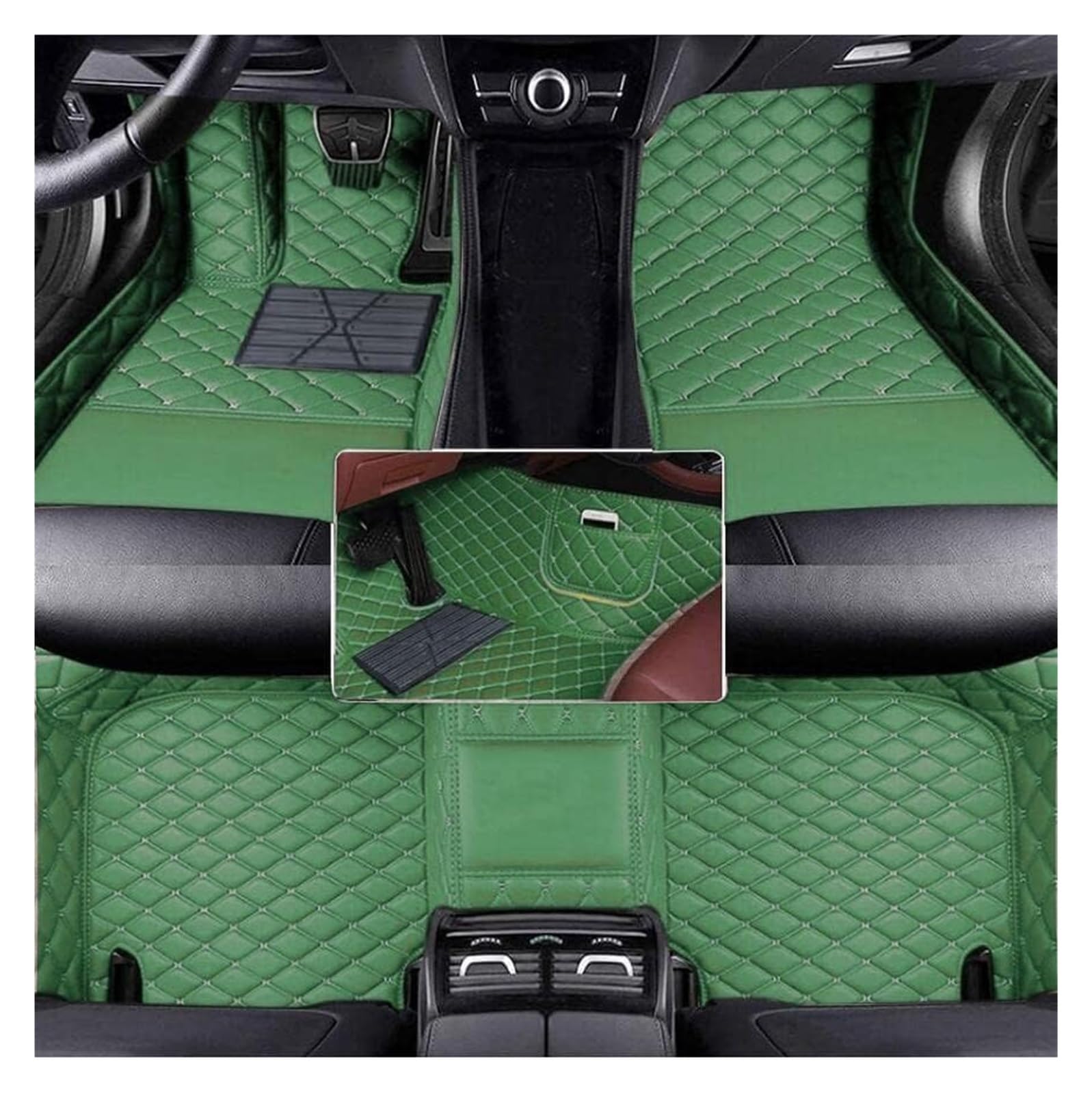 Automatten Maßgeschneiderte Auto-Bodenmatten Bodenmatten Teppiche Für Volvo Für V70 2000 2001 2002 2003 2004 Auto FußMatten(Green) von XingPuBhD