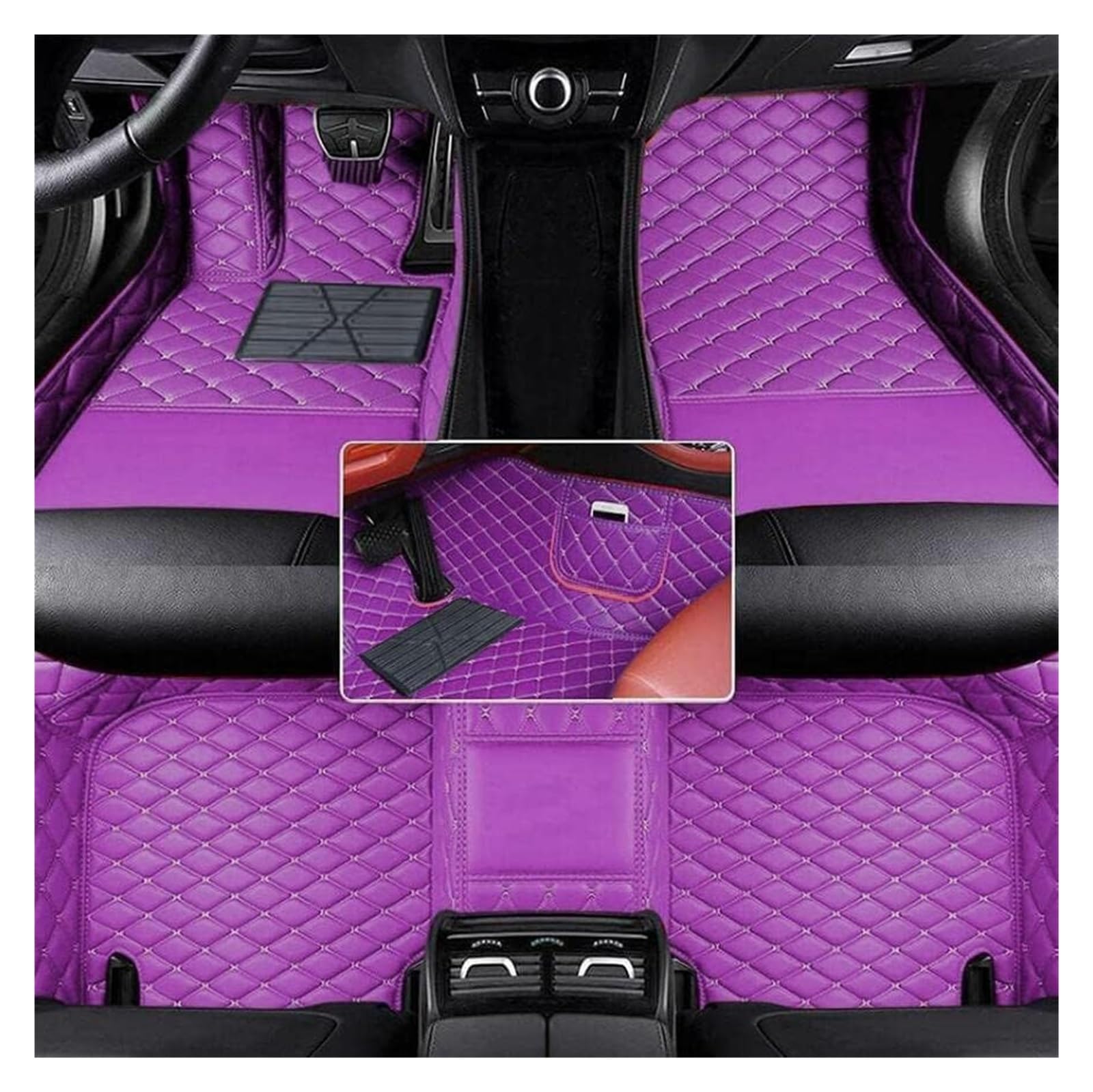 Automatten Maßgeschneiderte Auto-Bodenmatten Bodenmatten Teppiche Für Volvo Für V70 2000 2001 2002 2003 2004 Auto FußMatten(Purple) von XingPuBhD