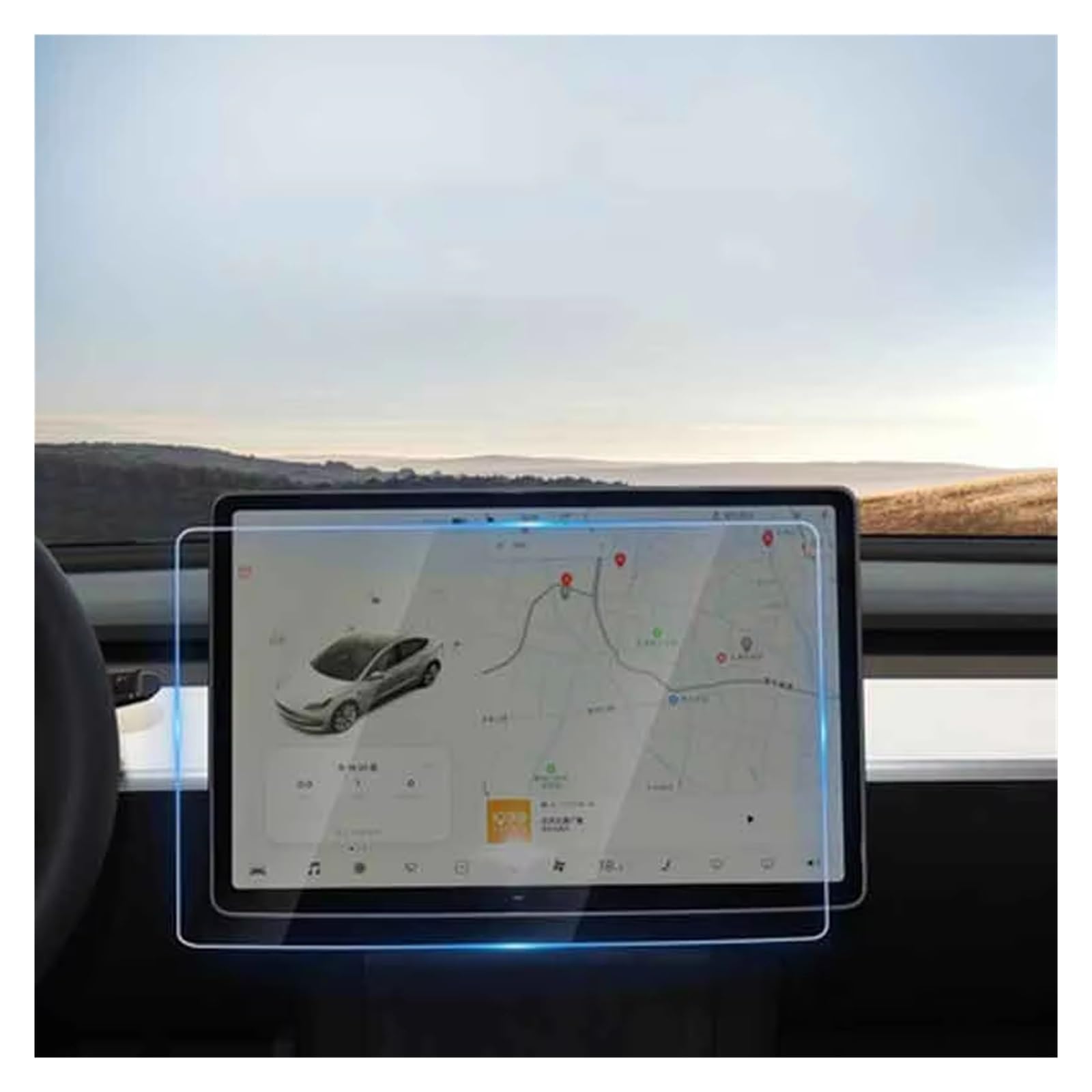 GPS-Navigationsfilm 15 "Auto GPS Navigation Bildschirm Gehärtetem Glas Schutz Film Für Tesla Für Modell 3 Für Modell X/S Navi Displayschutzfolie von XingPuBhD