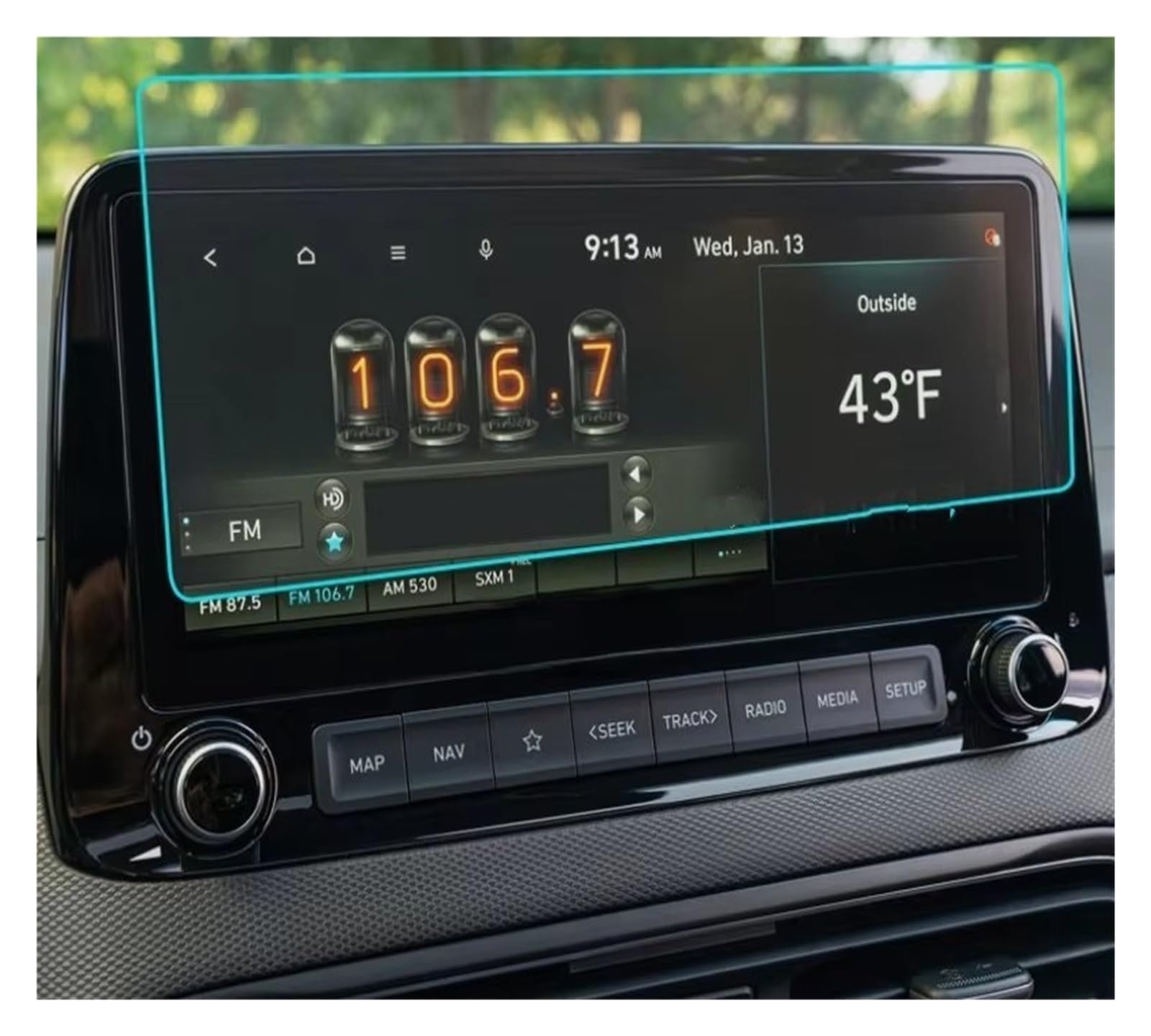 GPS-Navigationsfilm Auto Screen Protector Auto GPS Navigation Gehärtetes Glas Display-schutzfolie Aufkleber Für Hyundai Für Kona 2022 Navi Displayschutzfolie von XingPuBhD