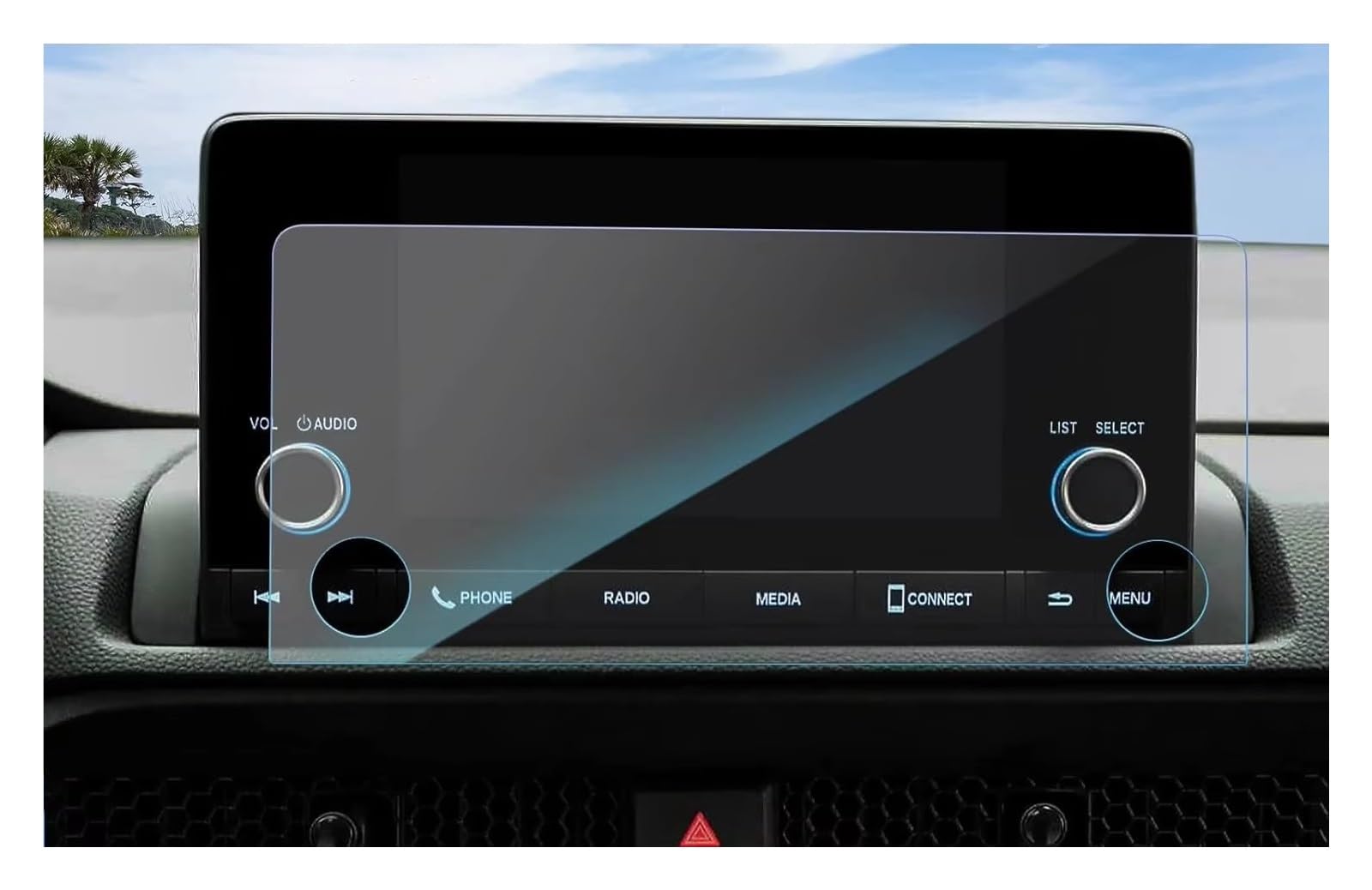 GPS-Navigationsfilm Für CR-V Für LX Für EX Für Sport Für Hybrid 2023 2024 7 Zoll GPS-Navigationsdisplay Displayschutzfolie Aus Gehärtetem Glas Navi Displayschutzfolie von XingPuBhD