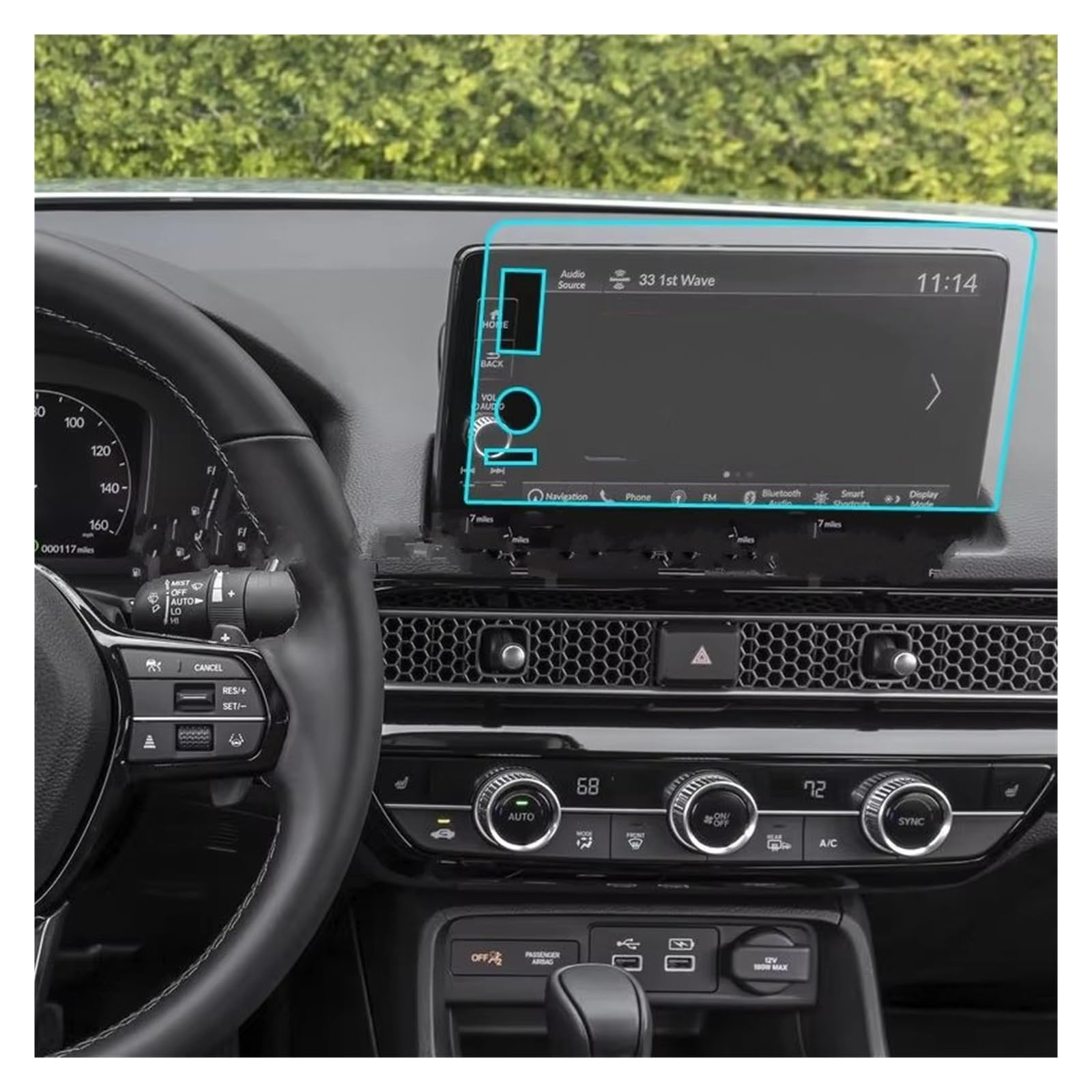 GPS-Navigationsfilm Für Civic Für Sport Für Limousine 2022 Auto Radio GPS Navigation Screen Protector Gehärtetem Glas Film Navi Displayschutzfolie(9 inch) von XingPuBhD