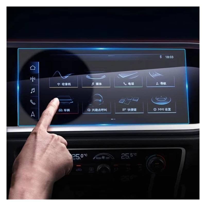 GPS-Navigationsfilm Für Q3 Für F3 2019 2020 2021 2022 Auto GPS Navigation Bildschirm Gehärtetem Glas Schutz Film Anti-Scratch Navi Displayschutzfolie(Dashboard HD) von XingPuBhD