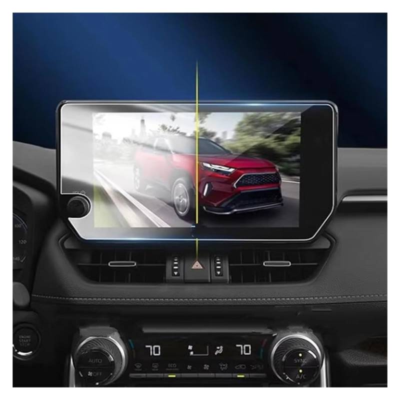 GPS-Navigationsfilm Für Toyota Für RAV4 2023 2024 10.5 Zoll Auto Infotainment Radio GPS Navigation Gehärtetem Glas Schutz Navi Displayschutzfolie von XingPuBhD