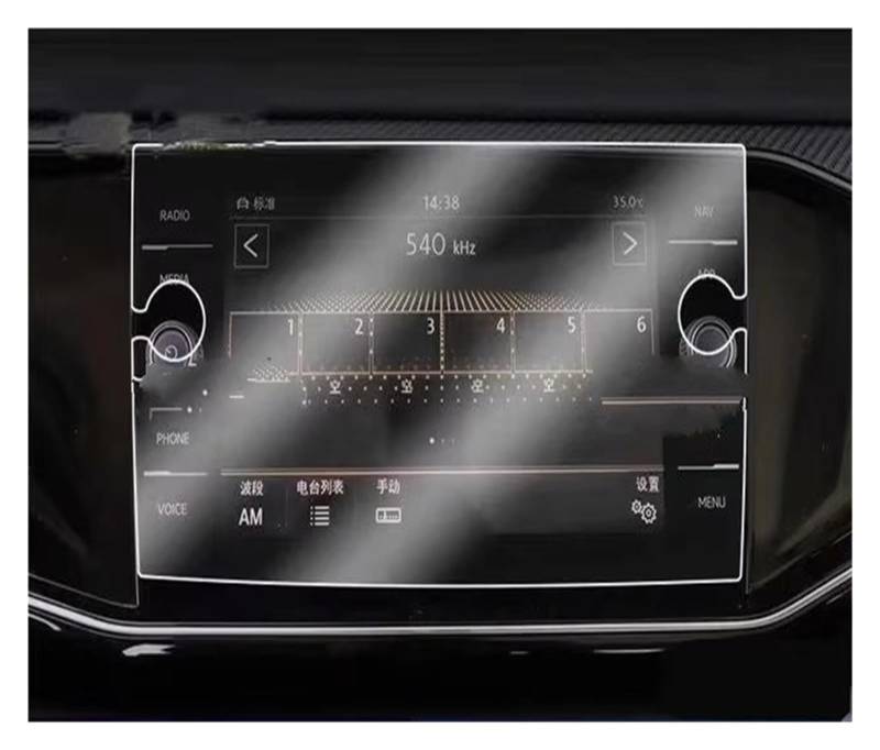 GPS-Navigationsfilm Für VW Für T-ROC 2018 2019 2020 Gehärtetem Glas Auto Navigation Displayschutzfolie LCD Display Film Dashoard Panel Abdeckung Navi Displayschutzfolie(8 inch with Hole) von XingPuBhD