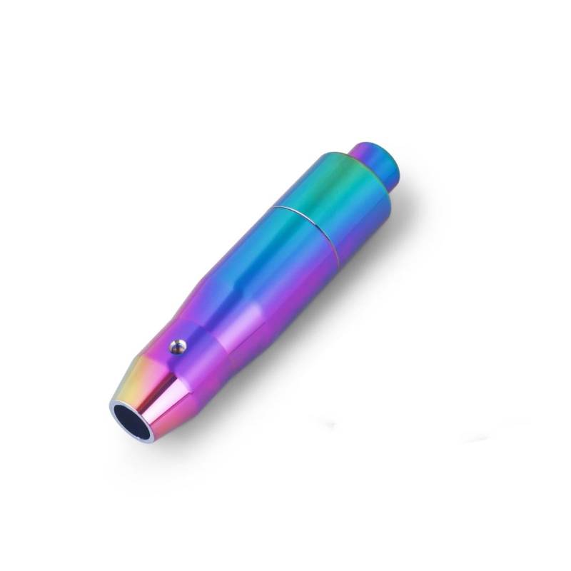 XingPuBhD Schaltknäufe Aluminium Automatik Stick Schaltknauf Für Automatikgetriebe Mit Druckknopf Für Herunterdrücken Schaltknauf Abdeckung(Neo Chrome) von XingPuBhD