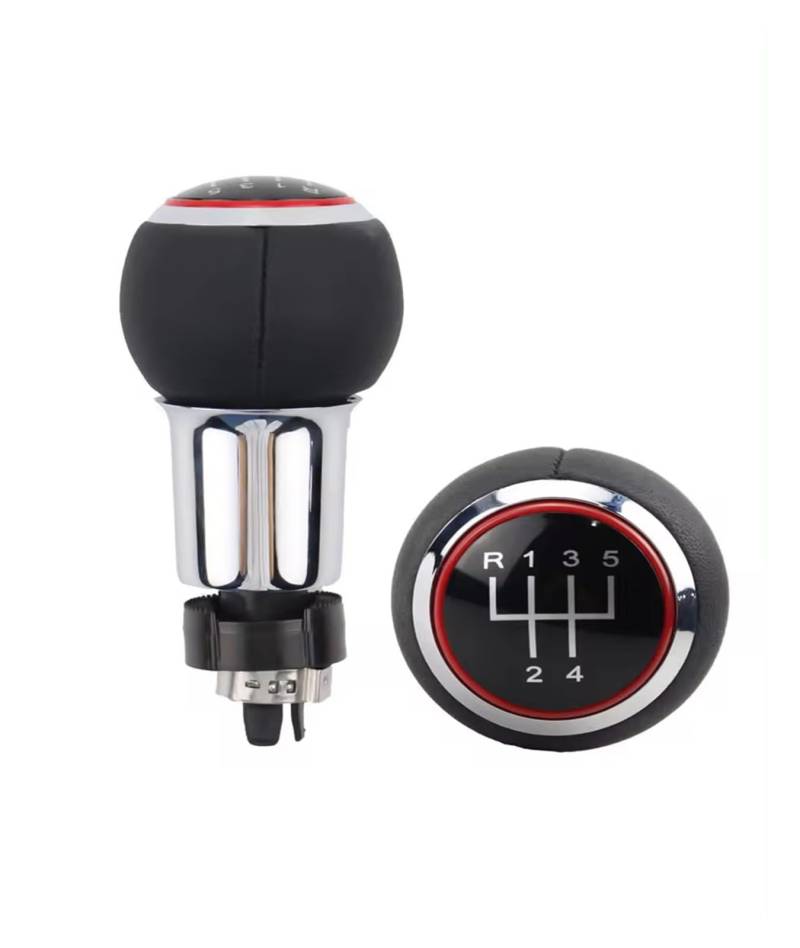 XingPuBhD Schaltknäufe Chrom Manuelle 5 6 Geschwindigkeit Getriebe Shifter Stick Knob Handball Für A3 Für S3 2001 2002 2003 Schaltknauf Abdeckung(R12345) von XingPuBhD