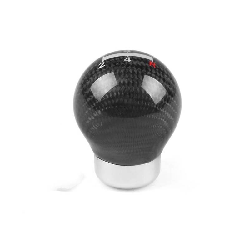 XingPuBhD Schaltknäufe Racing Real Carbon Fiber Schaltknauf Schaltgetriebe Schalthebelknopf Runder Kugelform Griffknopf Schaltknauf Abdeckung(5speed Ball Shape 2) von XingPuBhD