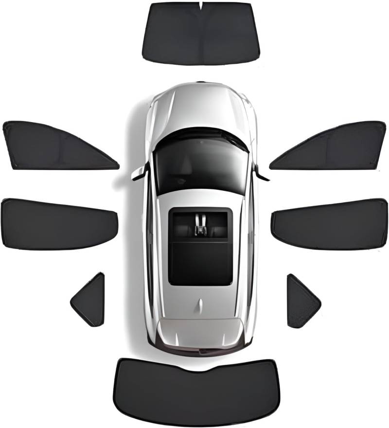 Auto Sonnenschutz für-Honda CRV II 2007-2011, Fronts Hecks Seitenscheibe UV-Schutz Wärmeisoliert Schutz der Privatsphäre ZubehöR,8pcs-wholecar von Xingruijie
