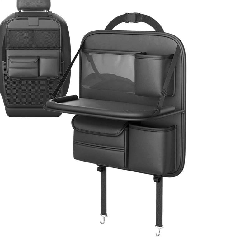 Backseat Organizer - Autositz zurückklappbares Tablett -Aufbewahrungsbeutel für SUVs und Autos | Tragbares Mehrfach-T-Fahrzeug-Zubehör, Hanging Computer Desk Organizer, hintere Innenraumspeicher für d von Xinhuju