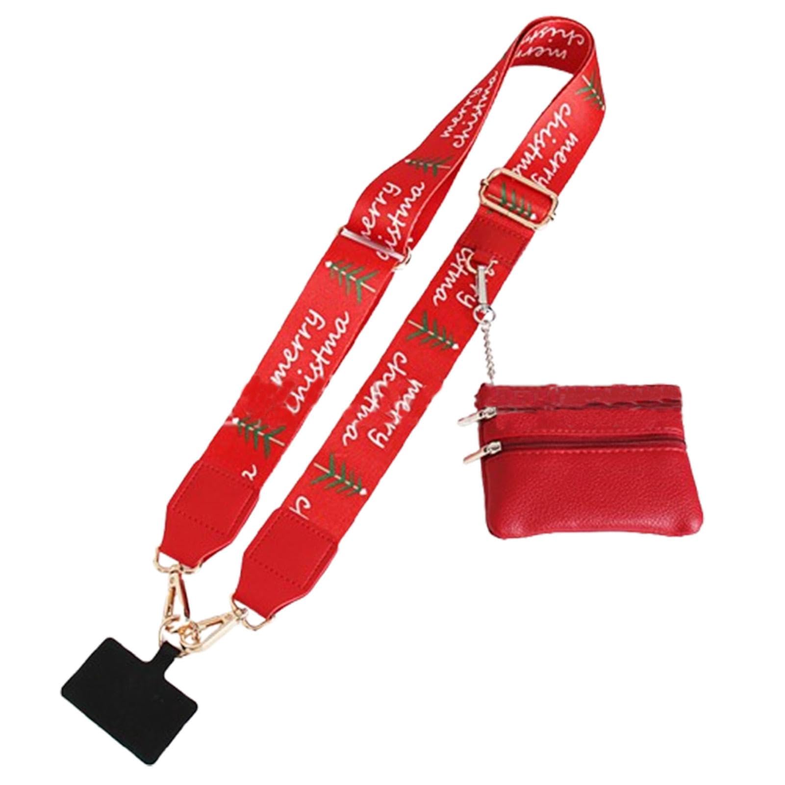 Lanyard-Umhängeband, Telefonband mit Reißverschlusstasche - Weihnachtshalsband mit Reißverschlusstasche - Mehrzweck-Lanyard-Zubehör für Business, Alltag, Schule, Arbeit, Reisen von Xinhuju