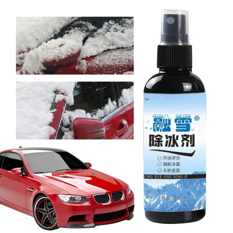 Xistuoz Windschutzscheiben-Enteiser-Spray – 100 ml schnelles - und Schneeschmelzspray – schnell schmelzen , Frost und Schnee, schnelles Sprühen, Mehrzweck-Spray für Windschutzscheiben, Spiegel von Xistuoz