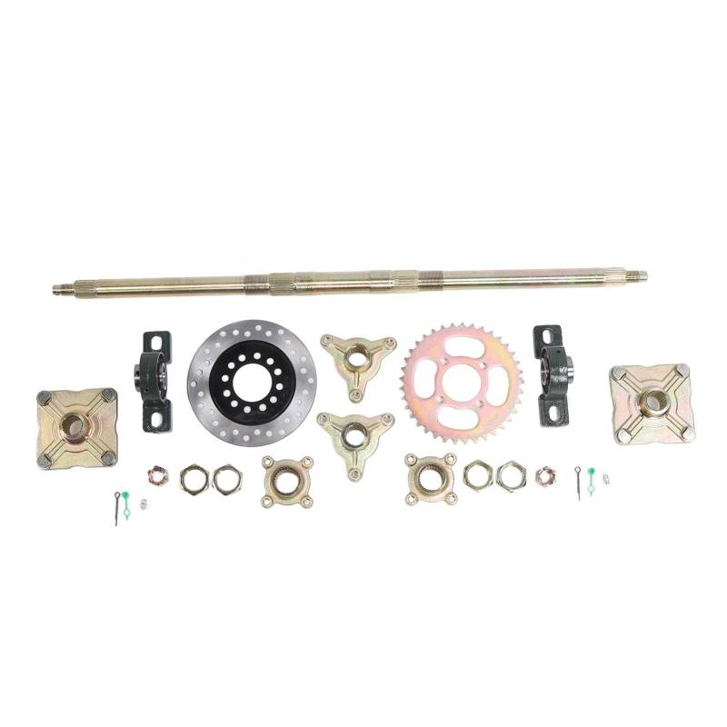 GO Kart Hinterachklemme -Kit, Hintergrund -Rear -Rear -Rear -Rear -Rear -Achs -Kit mit Hoher Festigkeit Hinterer Stabilität 740 Mm für ATVs für ATVs von Xiuganpo