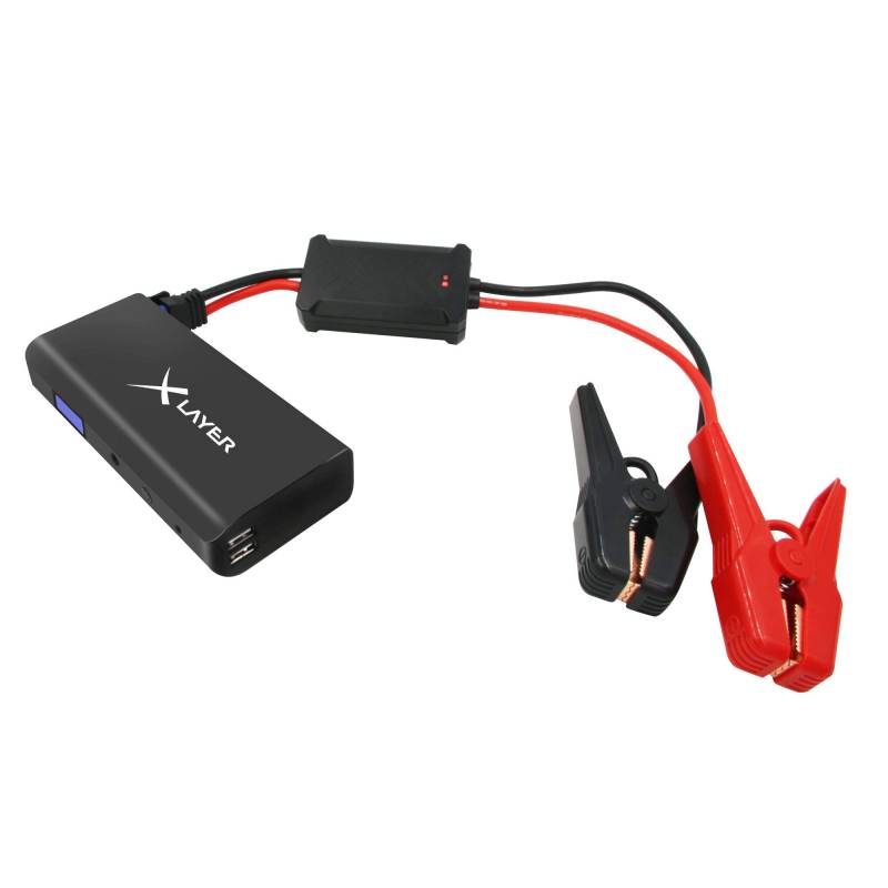 XLayer Zusatzakku Multifunktionale Powerbank PLUS OFF-ROAD 16.000mAh, Externer Akku mit Notstarthilfefunktion (Jump Starter), Kompatibel für alle Kfz bis 5.0l Benzin und 3.0l Diesel von Xlayer