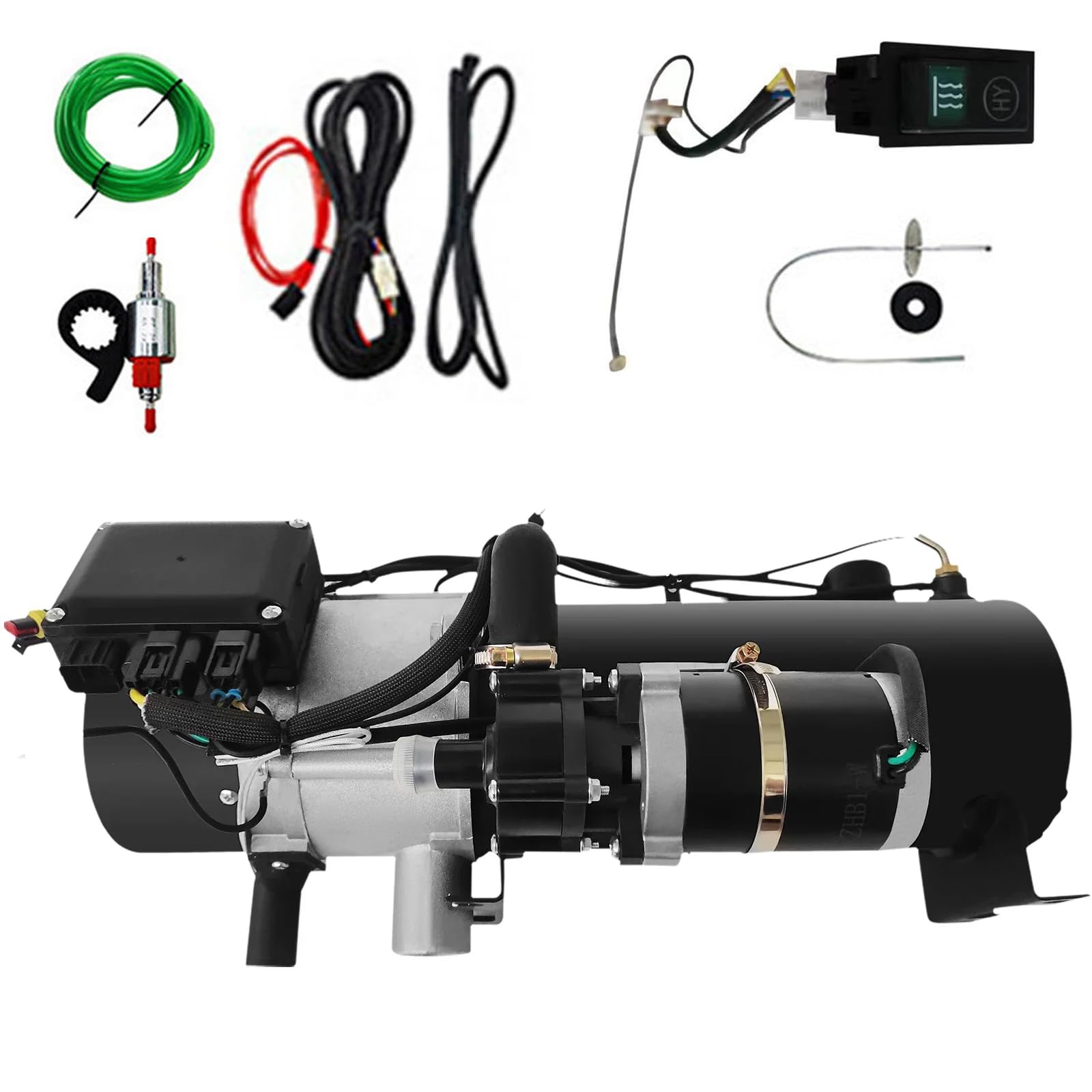 XmyXGAR 10 kW 12 V Hydronic-Kühlmittelheizung, 310S Edelstahl-Flüssigbrennstoffheizung, Diesel-Warmwasserbereiter für Boot, Wohnwagen, Bus, Wohnmobil von XmyXGAR